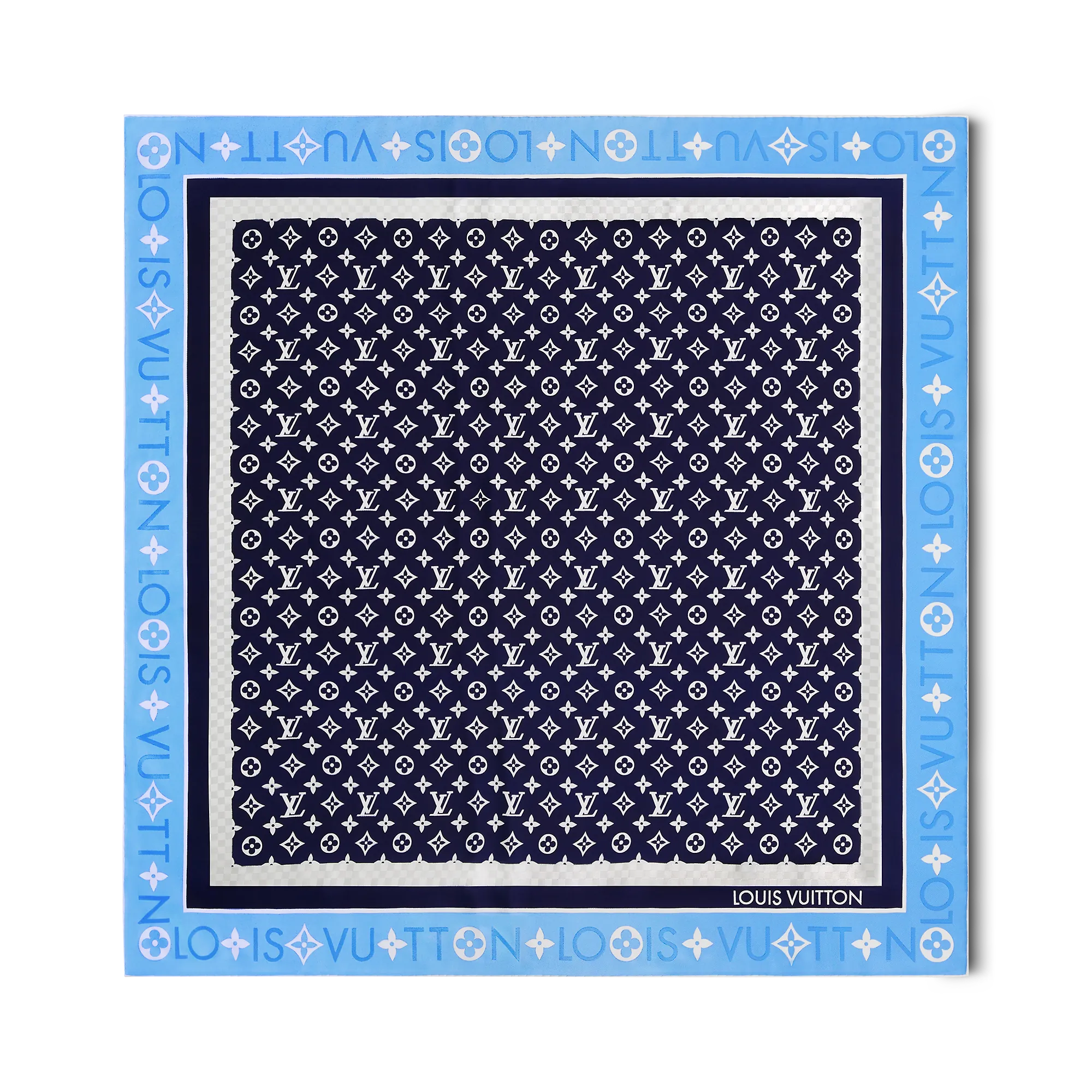 Louis Vuitton Monogram Infinity Square 90 S00 - Women - Accessories M90674 Bleu Marine