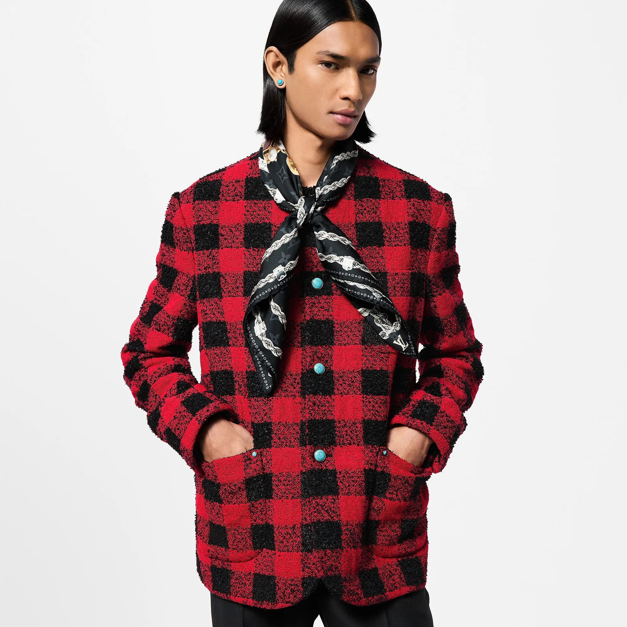 Louis Vuitton LV Dynasty Brooch Silk Square S00 - New - For Men M90699