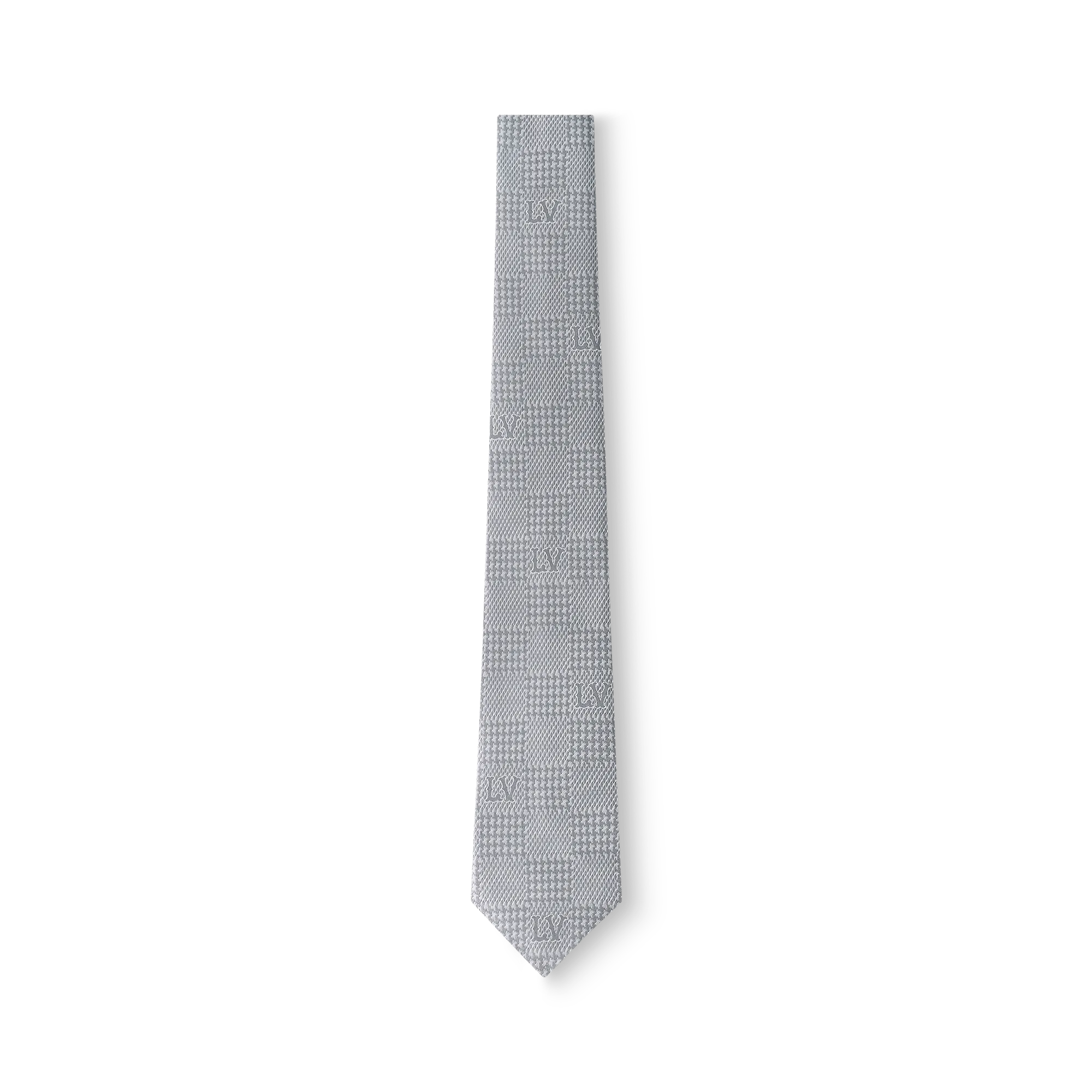 Louis Vuitton Pied De Poule Tie S00 - Men - Accessories M90726 Light Grey