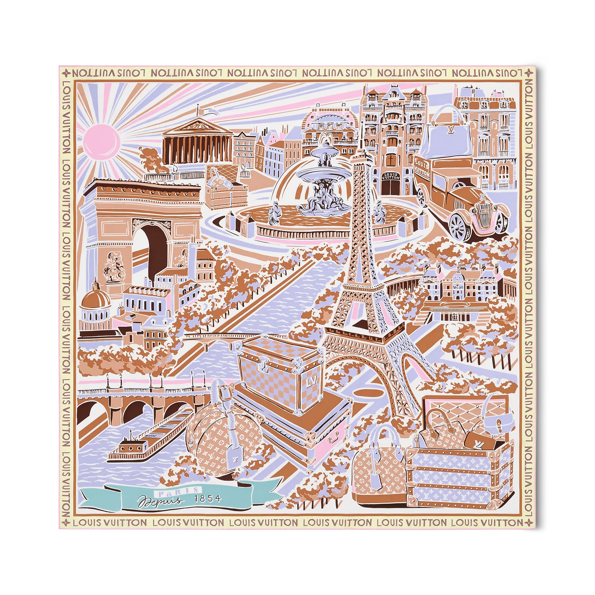 Louis Vuitton LV Ride Square 90 S00 - Women - Accessories M90769 Saffron