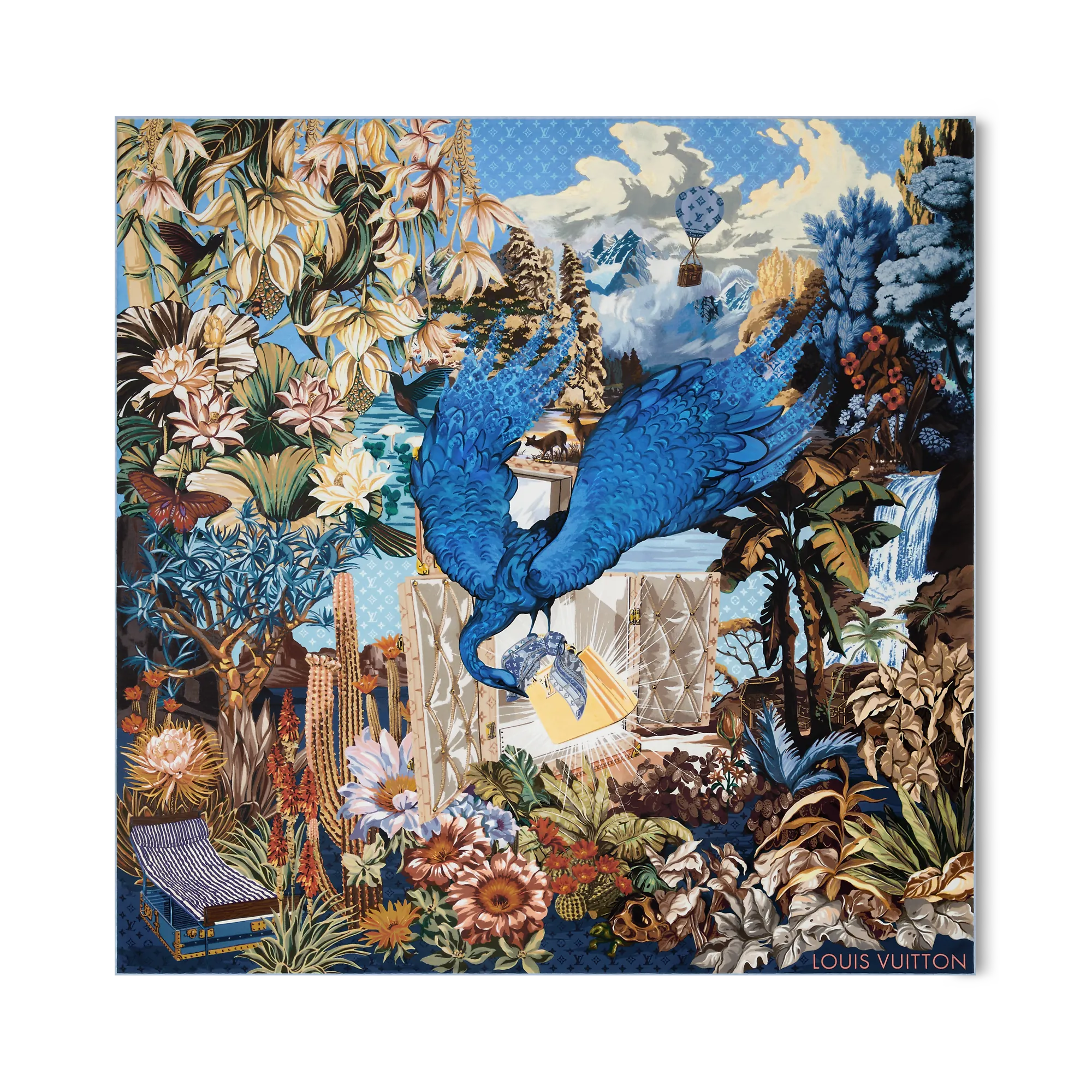 Louis Vuitton Majestic LV Square 90 S00 - Women - Accessories M90770 Blue