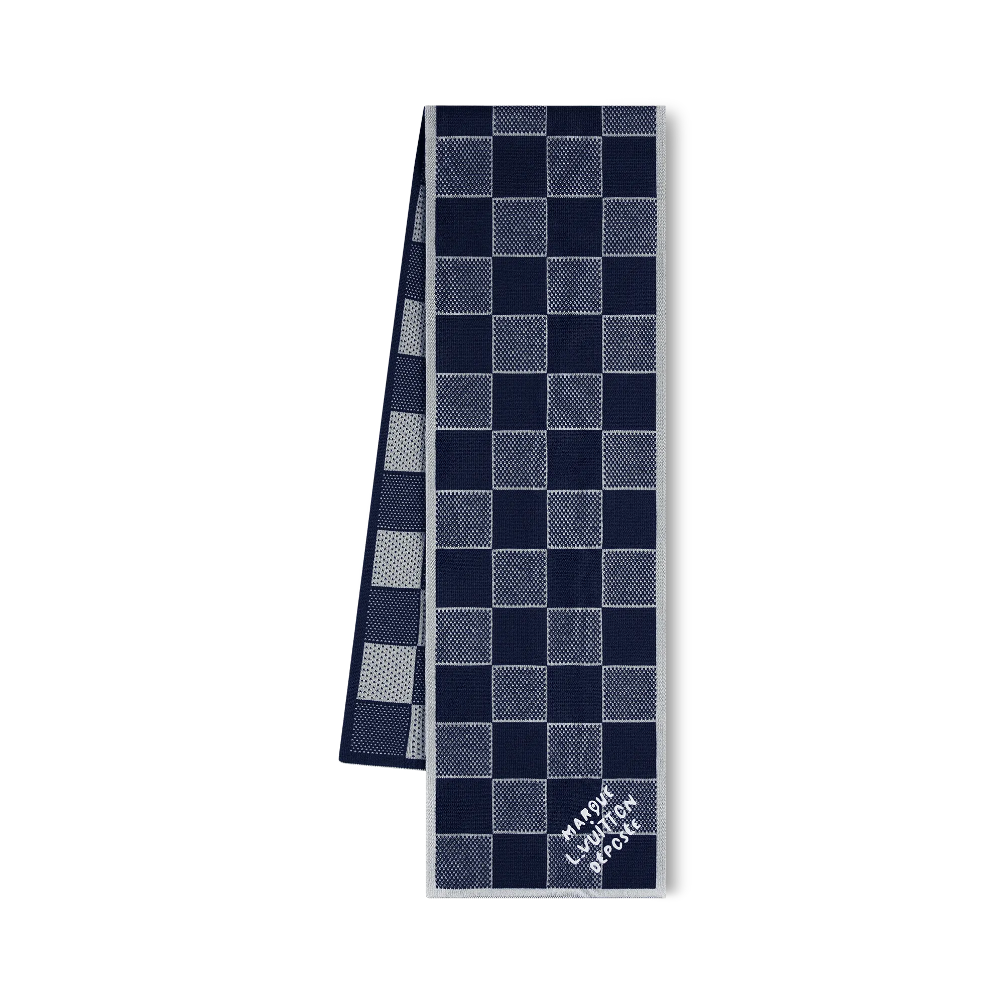 Louis Vuitton Damier Heritage Scarf S00 - Men - Accessories M90776 Navy Blue