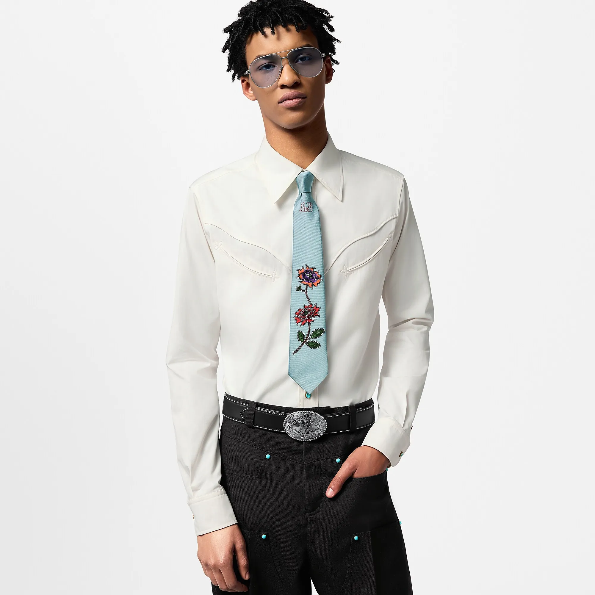 Louis Vuitton LV Flowers Tie S00 - Men - Accessories M90819