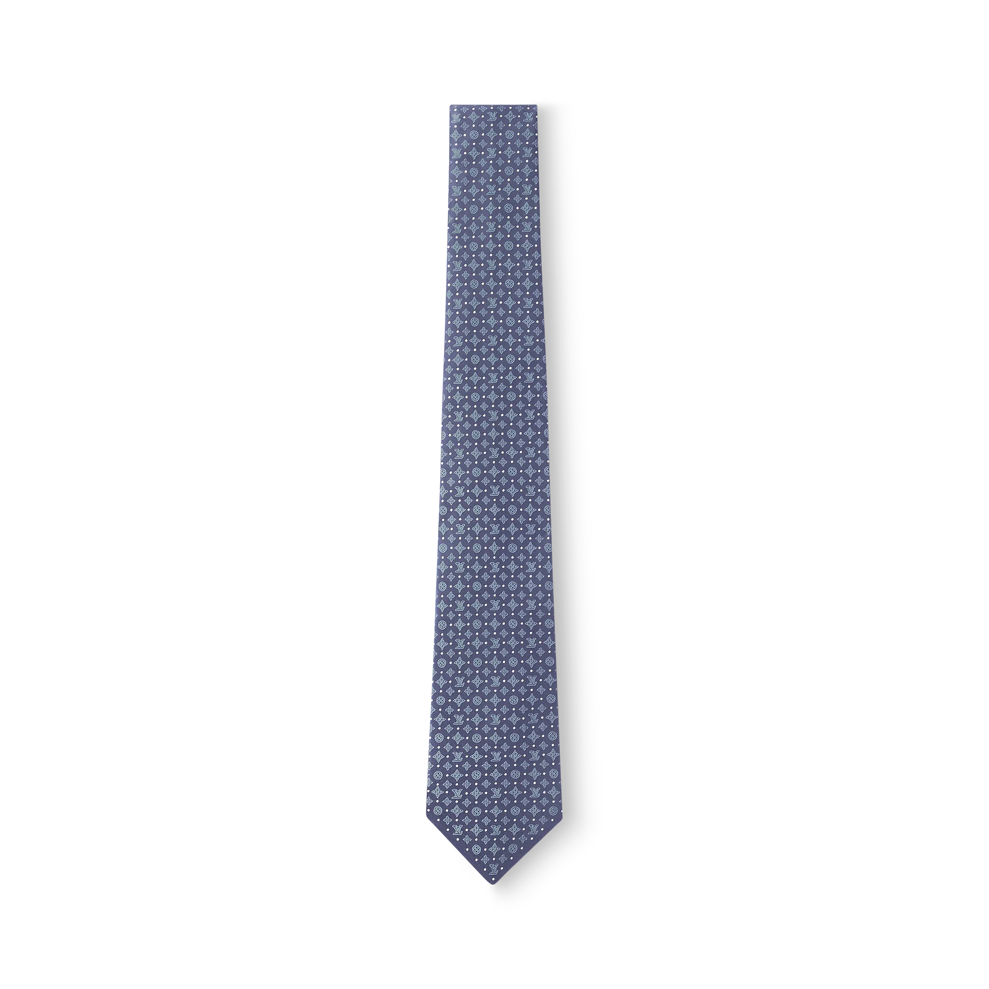 Louis Vuitton Monogram Shadow Dots Tie S00 - Men - Accessories M90831 Navy Blue