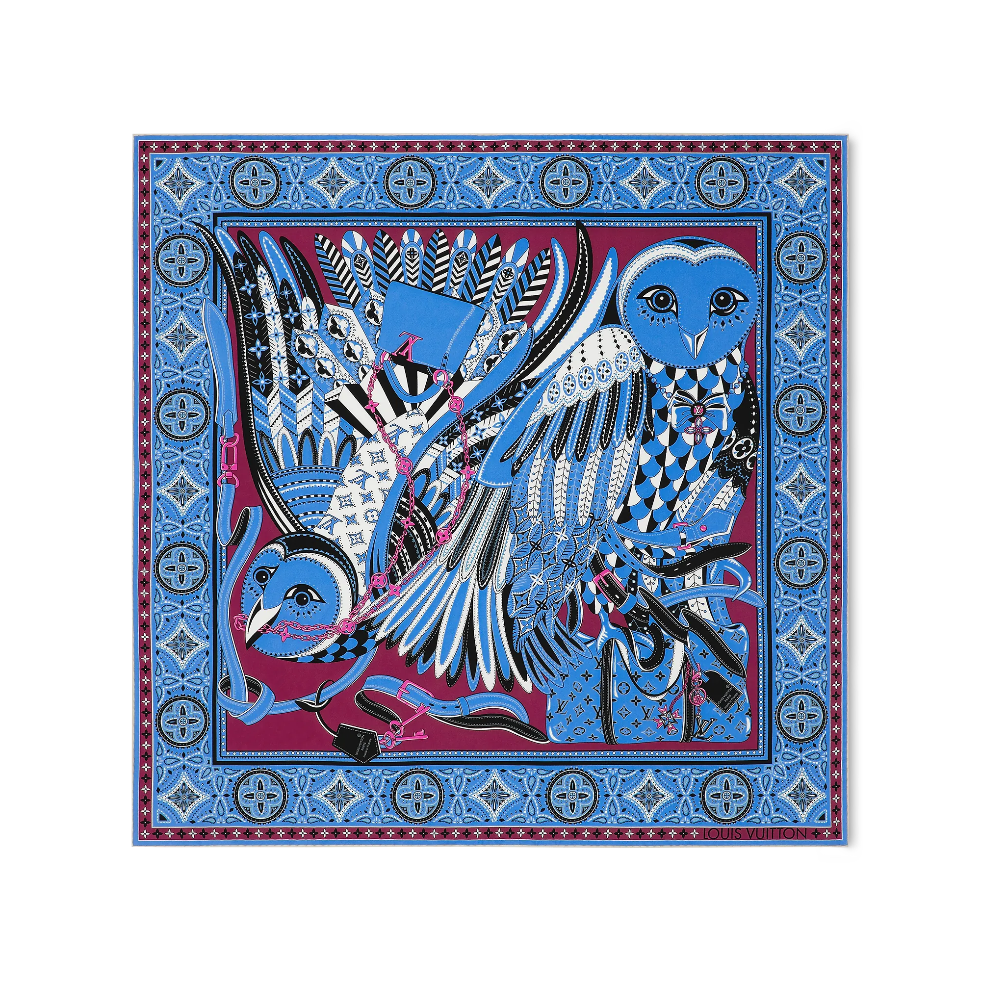 Louis Vuitton LV Feathers Square 70 S00 - Women - Accessories M90888