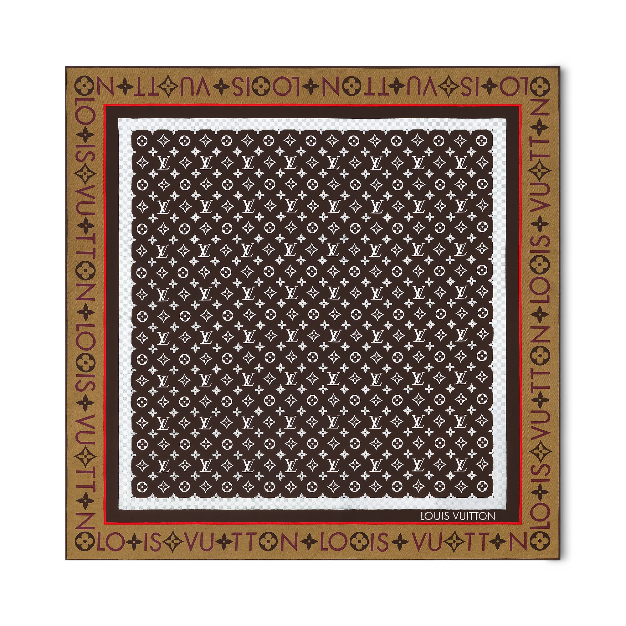 Louis Vuitton Monogram Infinity Square 90 S00 - Women - Accessories M90891 Dark Brown