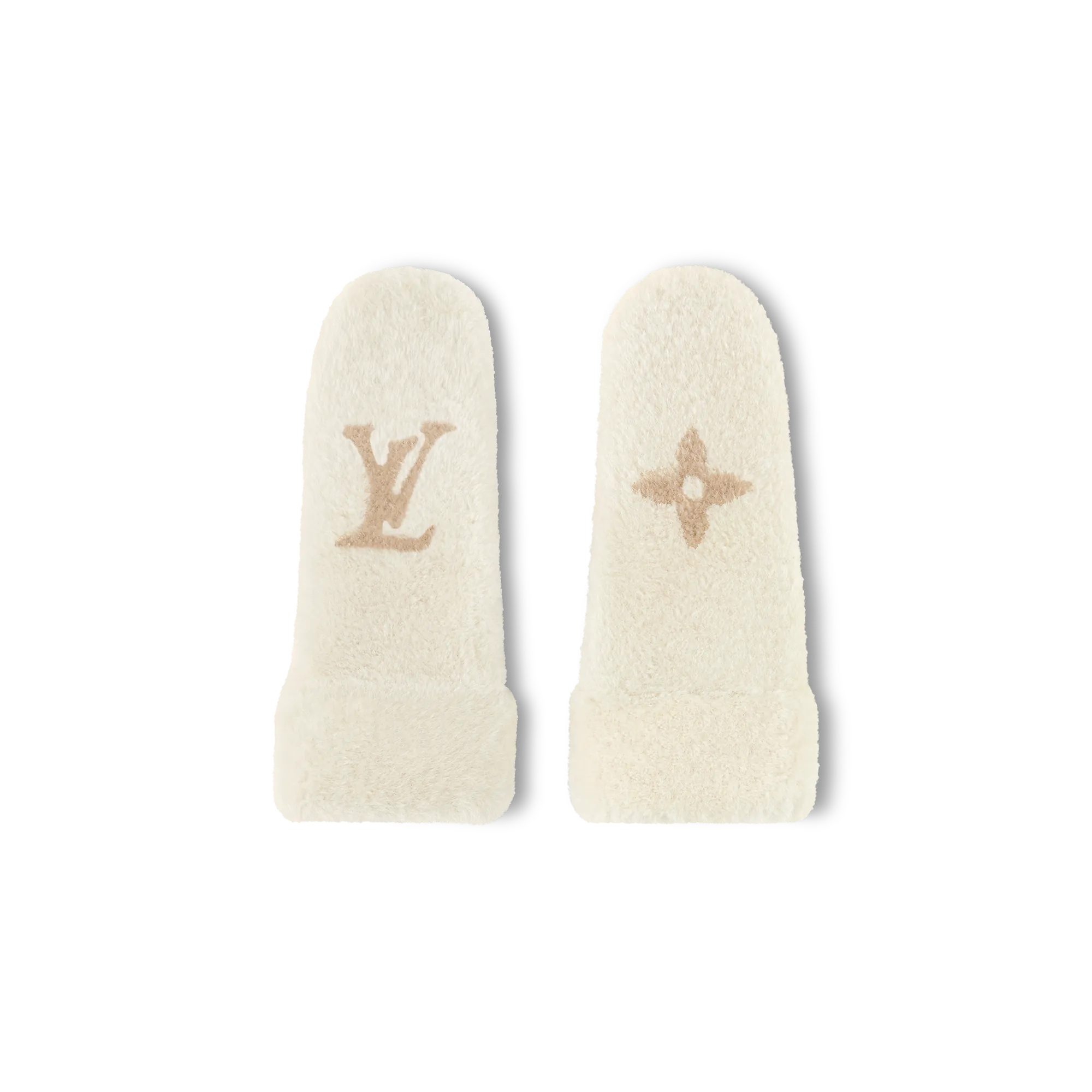 Louis Vuitton Monogram Shearling Mitts S00 - Women - Accessories M92613 Beige