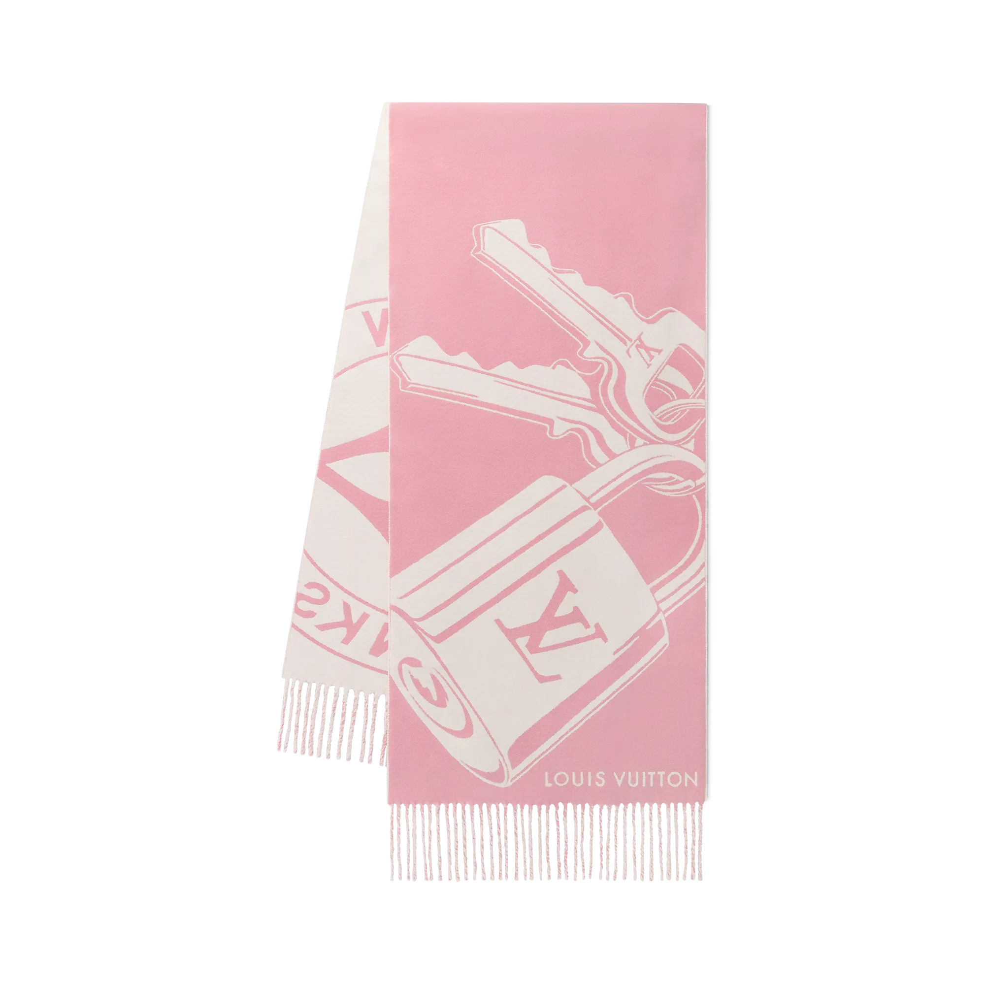Louis Vuitton Lock And Keys Scarf S00 - Women - Accessories M92856 Light Pink