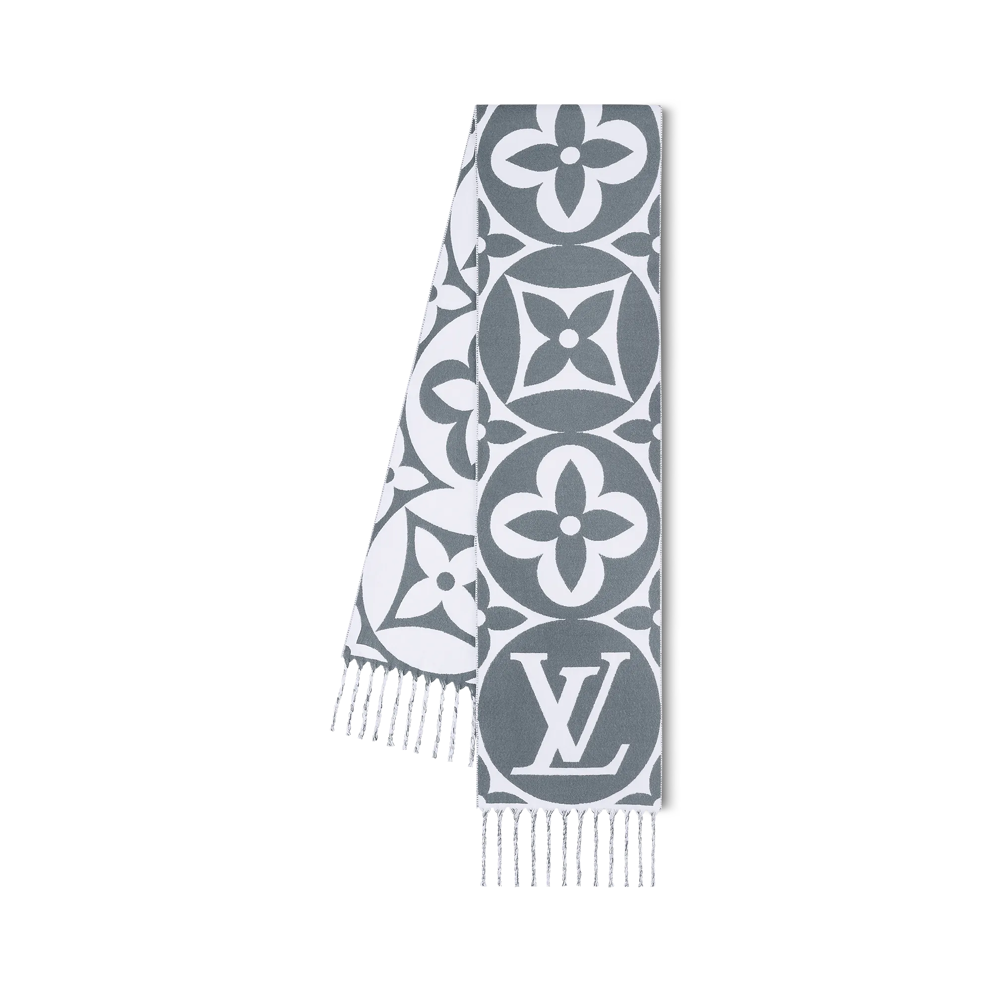 Louis Vuitton LV Medallion Scarf S00 - Women - Accessories M92857 Light Grey