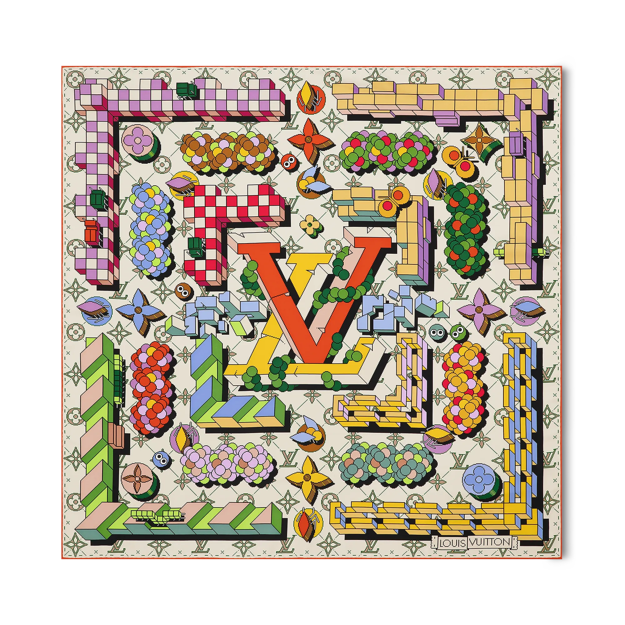 Louis Vuitton Maze Of Precious Square 90 S00 - Women - Accessories M93355 Saffron