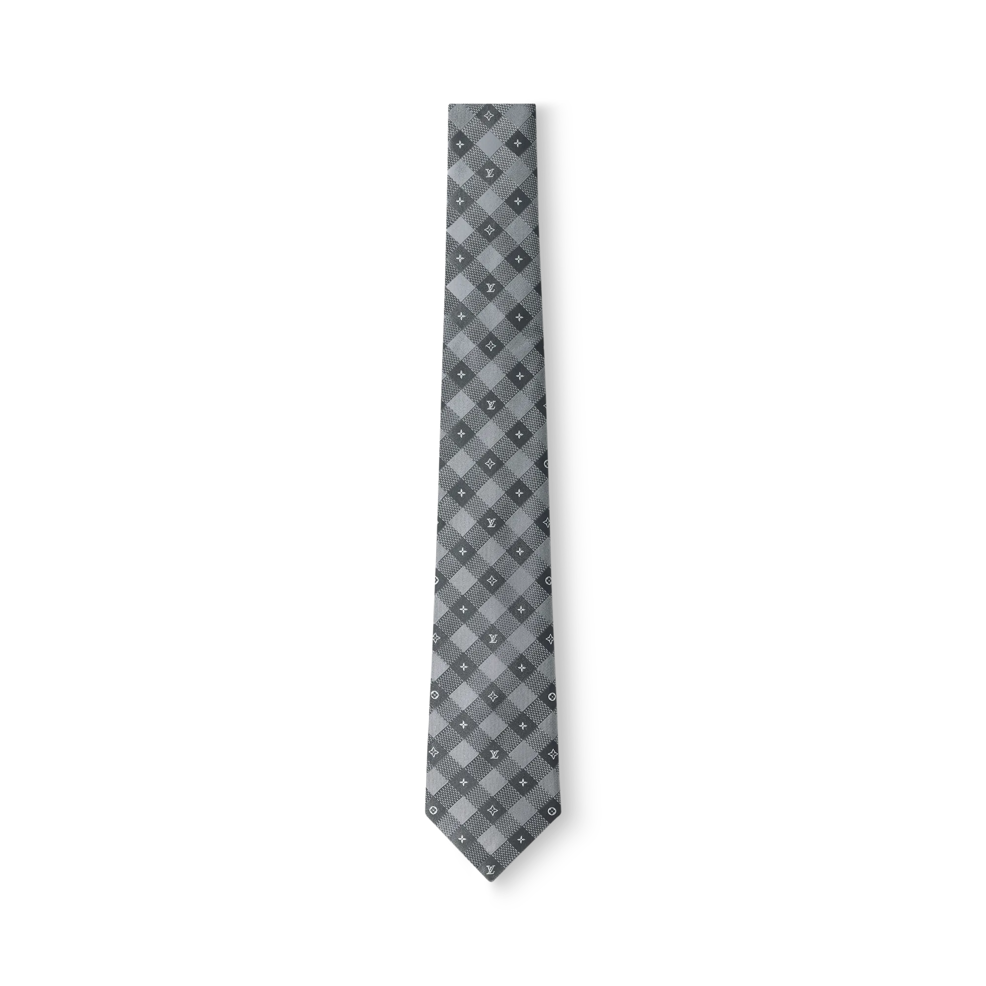 Louis Vuitton Monogram Checks Tie S00 - Men - Accessories M94781 Grey