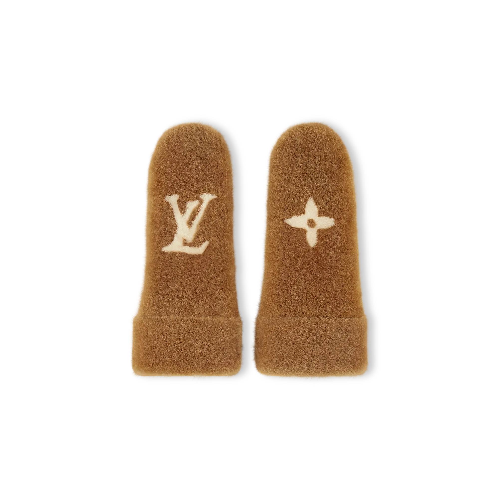 Louis Vuitton Monogram Shearling Mitts S00 - Women - Accessories M94839 Camel