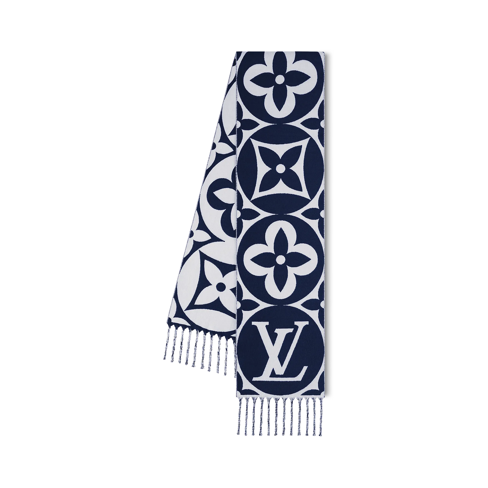 Louis Vuitton LV Medallion Scarf S00 - Women - Accessories M94850 Bleu Marine