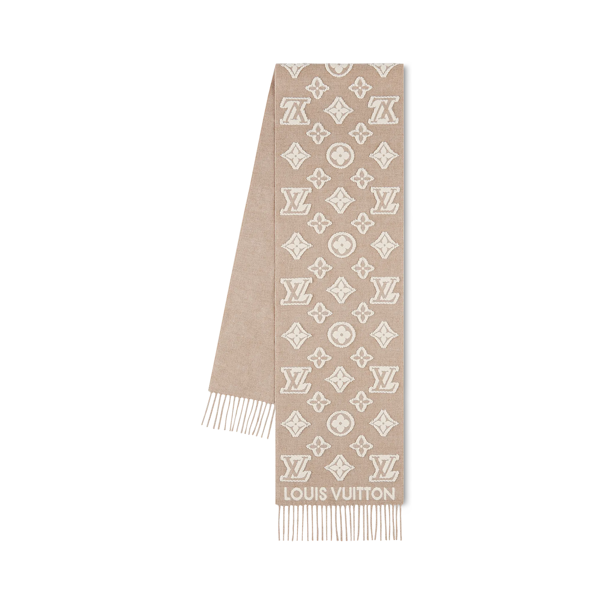 Louis Vuitton LV 3D Scarf S00 - Women - Accessories M94851 Blanc Beige