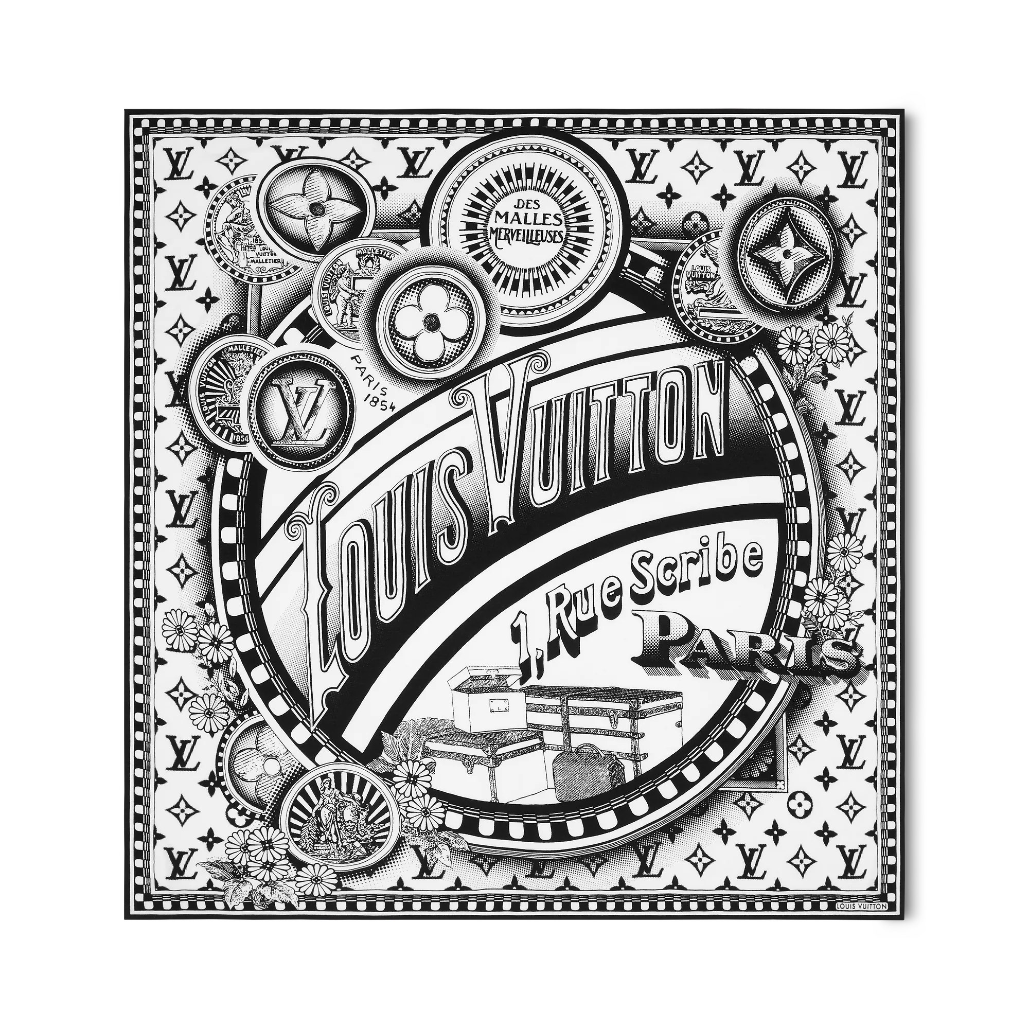 Louis Vuitton Malles Merveilleuses Remix Shawl S00 - Women - Accessories M94988