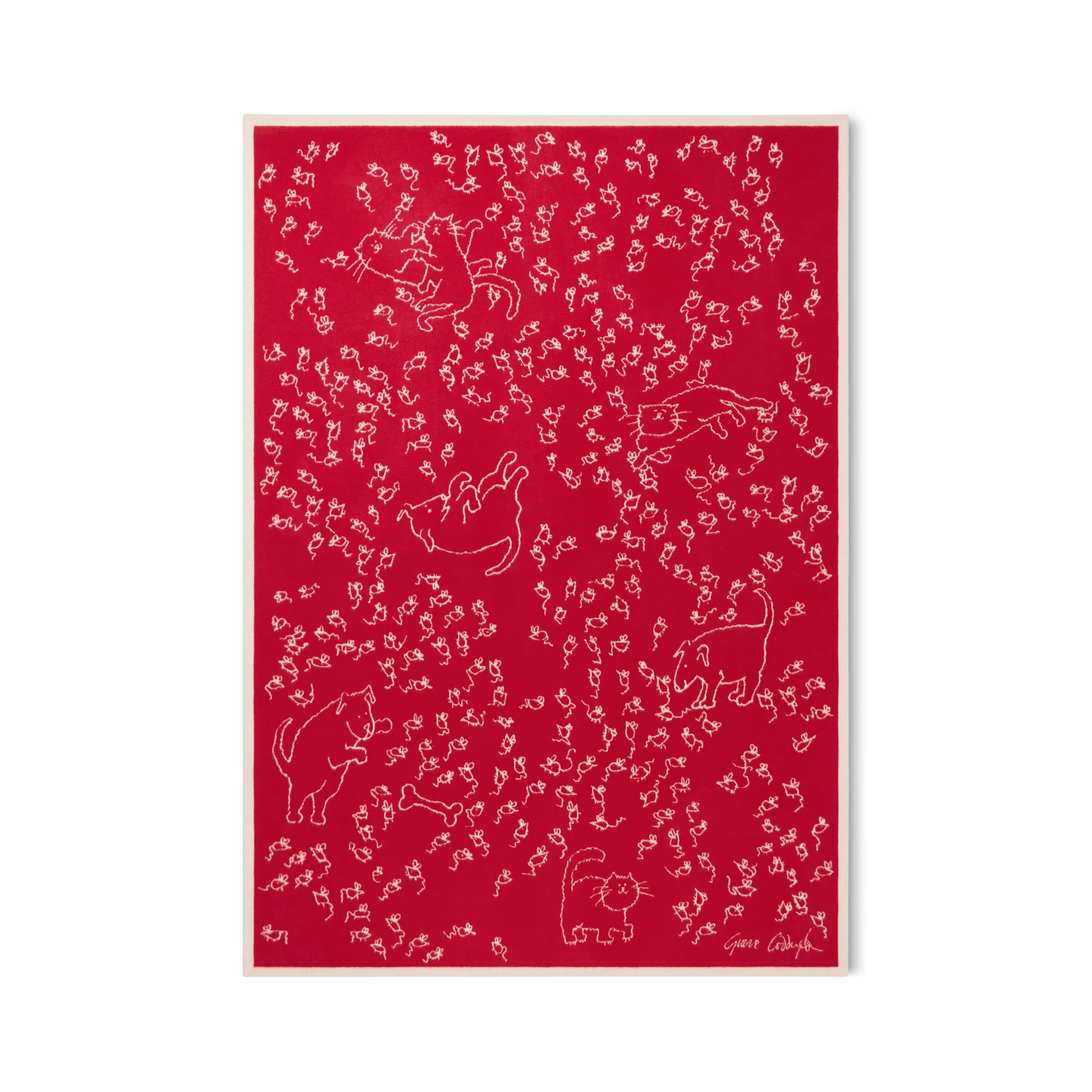 Louis Vuitton LV Mice Blanket Wool - Trunks, Travel and Home - Home and Art of Dining M96630 Red