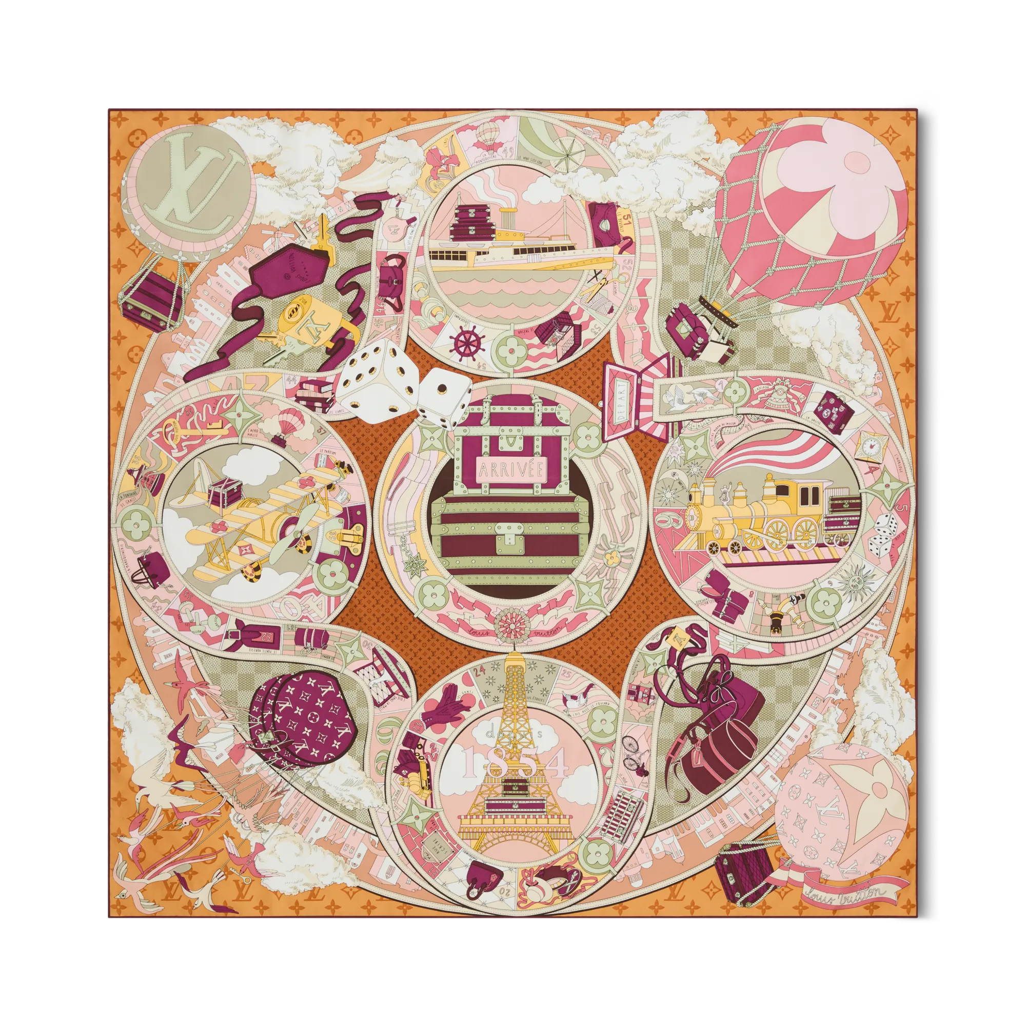 Louis Vuitton LV Journey Square 90 Silk - Women - Accessories M96774 Red