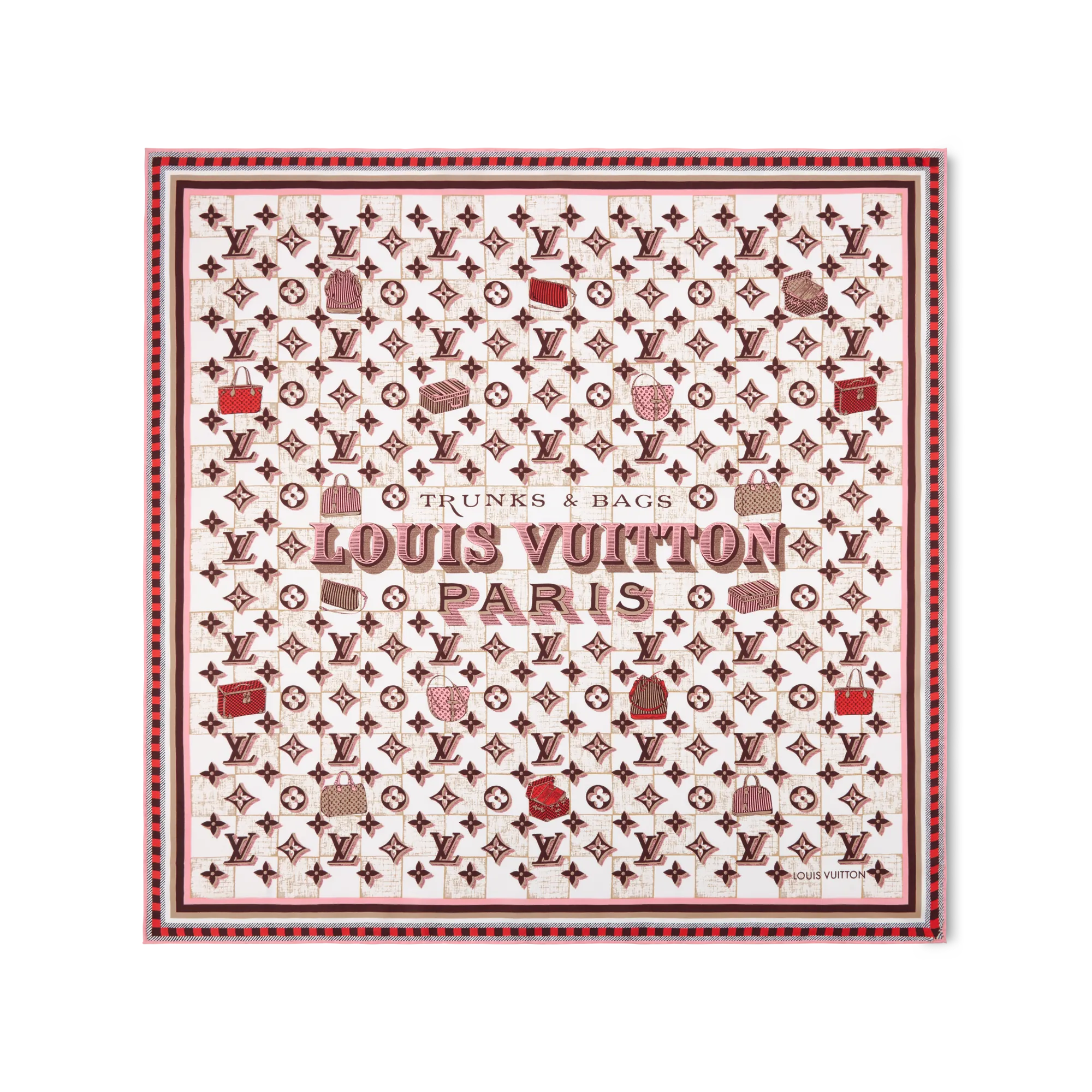 Louis Vuitton Damiergram Square 70 Silk - Women - Accessories M96775 Beige