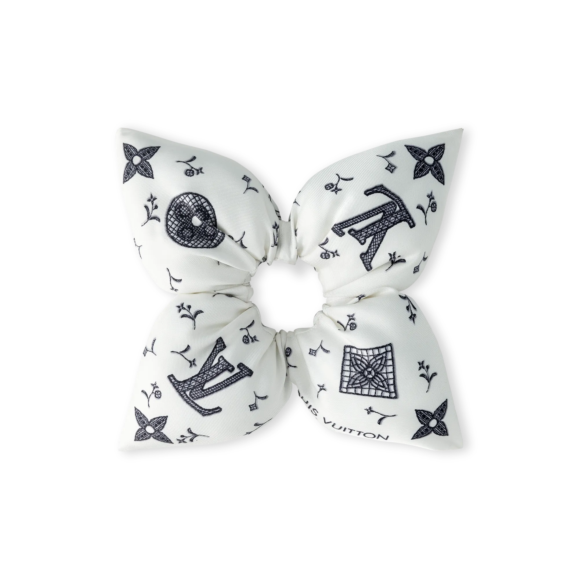 Louis Vuitton Fleur Pique Scrunchy Silk - Women - Accessories M96838 White