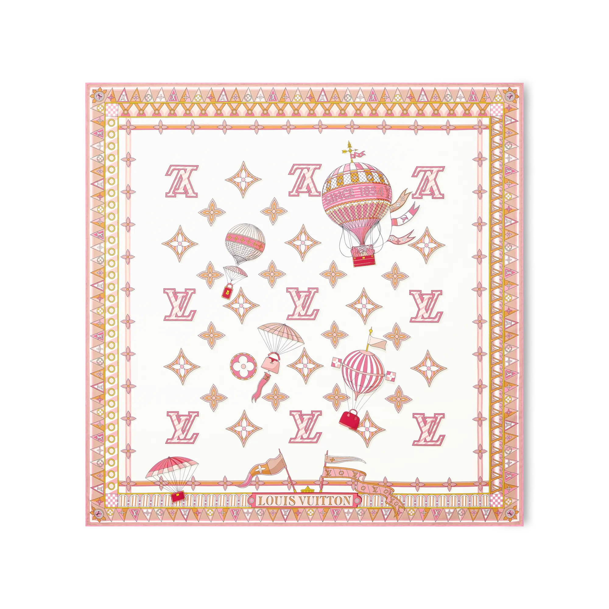 Louis Vuitton From The Cloud Square 70 Silk - Women - Accessories M96848 Beige