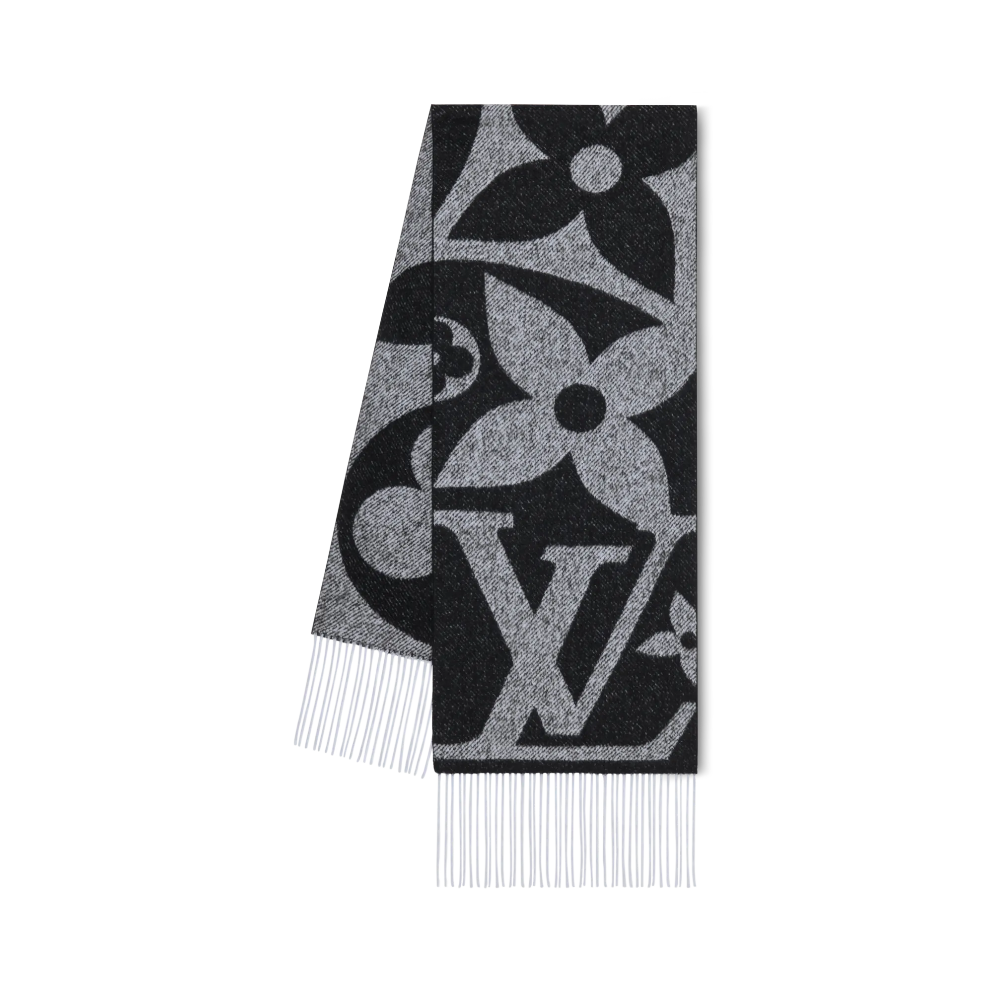 Louis Vuitton Snowy Kaleidoscope Scarf Wool - Women - Accessories M97179 Black