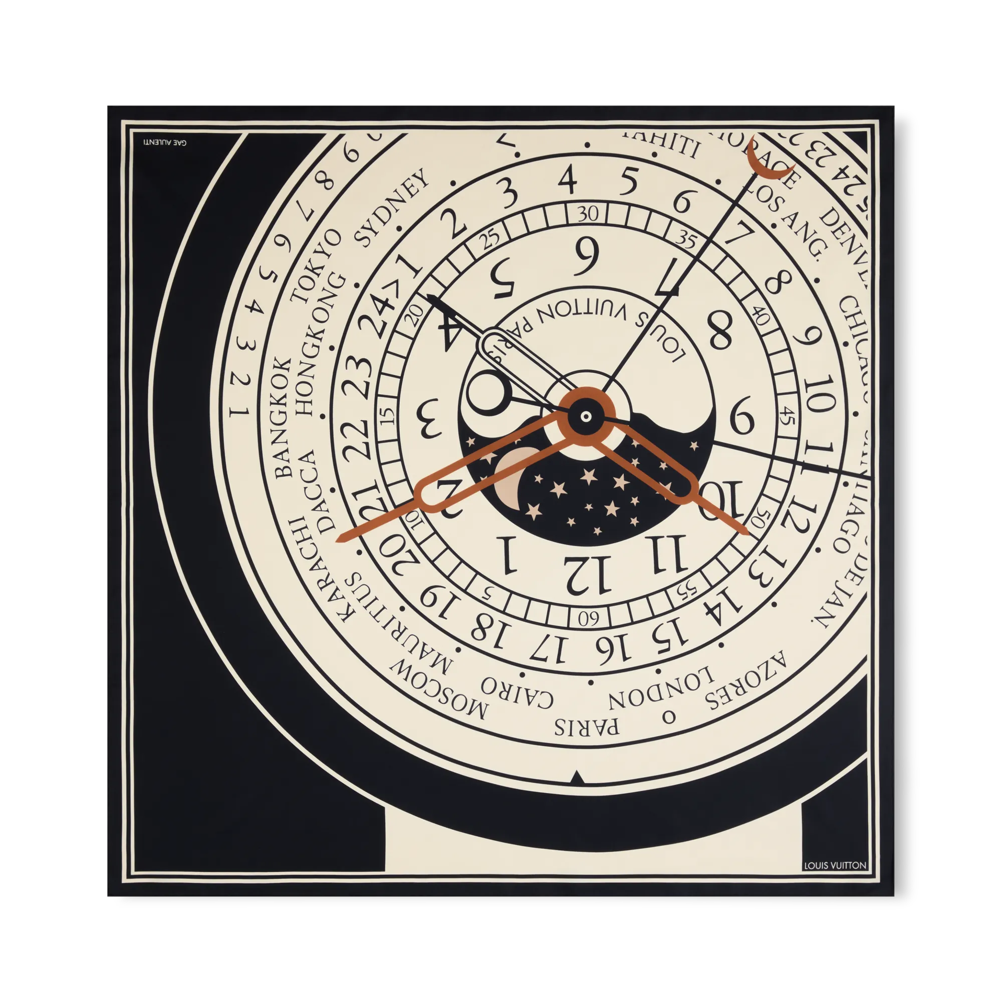 Louis Vuitton Le Temps d’Un Voyage Square 90 Silk - Women - Accessories M97217 Brown