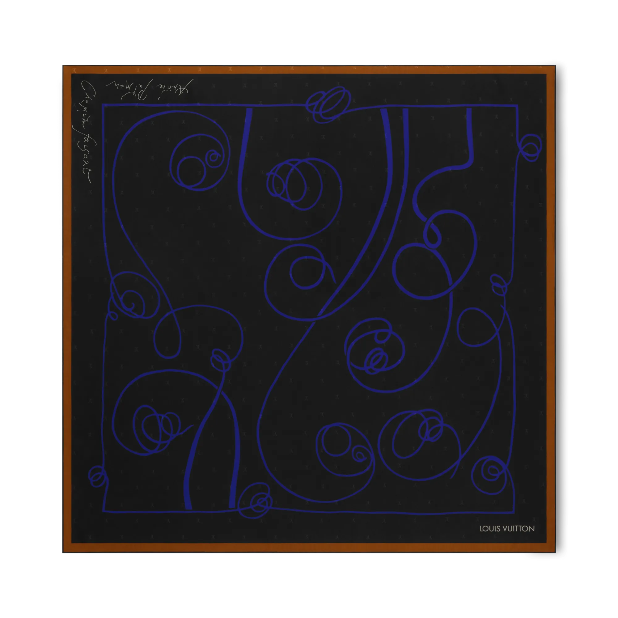 Louis Vuitton Chemin Faisant By Andree Putman Square 90 Silk - Women - Accessories M97246 Black