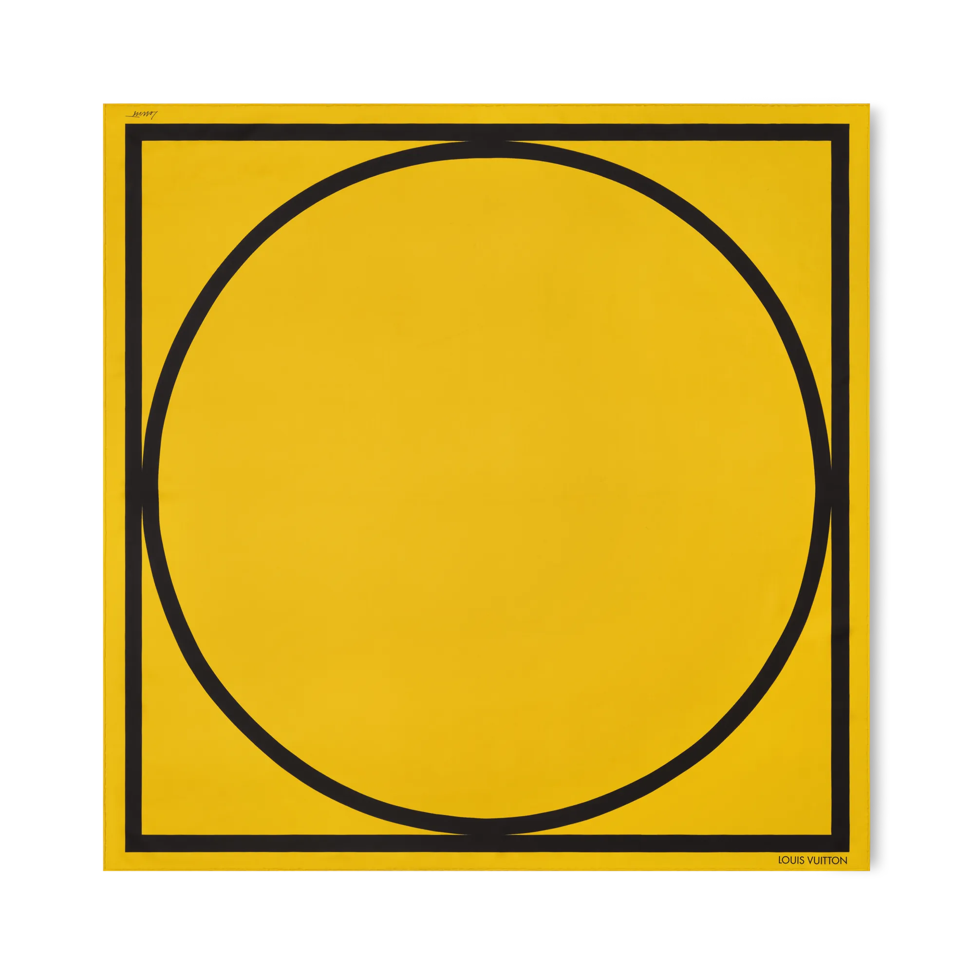 Louis Vuitton La Terre Est Ronde By Sol Lewitt Square 90 Silk - Women - Accessories M97351 Yellow