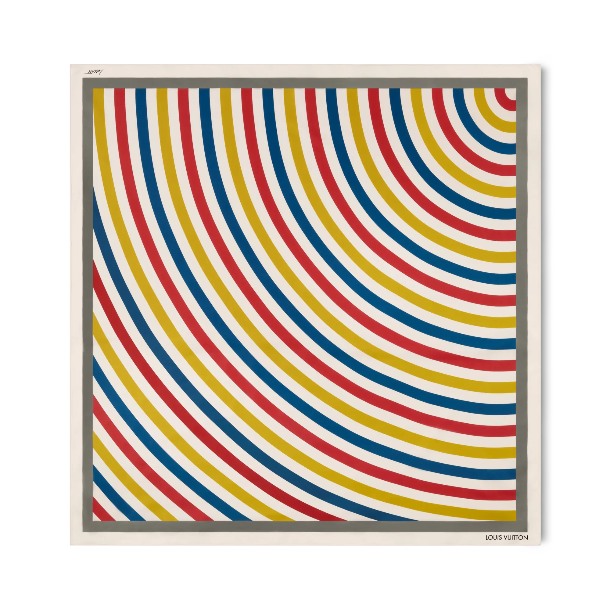 Louis Vuitton Arc En Ciel By Sol Lewitt Square 90 Silk - Women - Accessories M97569 White