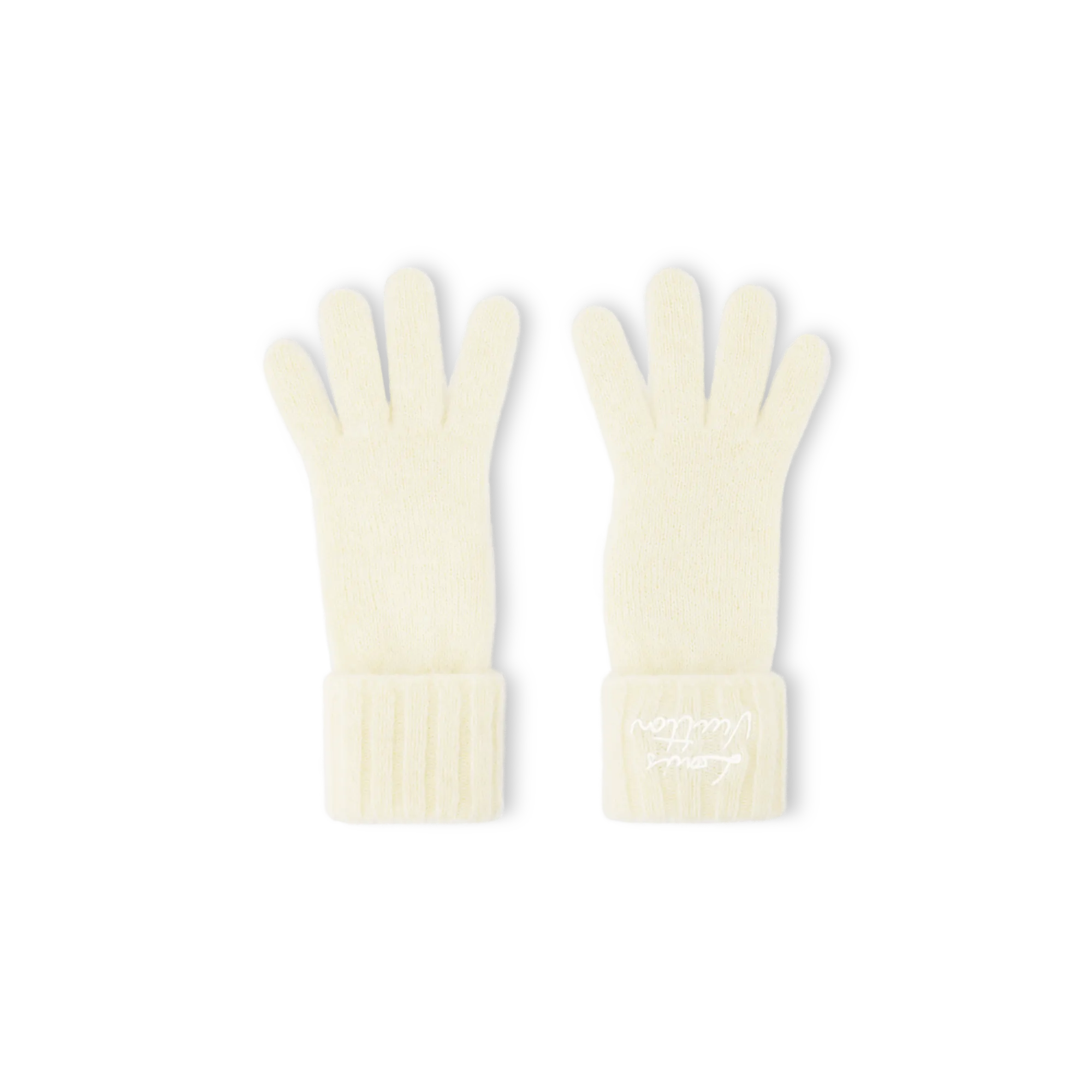 Louis Vuitton LV Script Gloves Mohair - Women - Accessories M97737 Beige