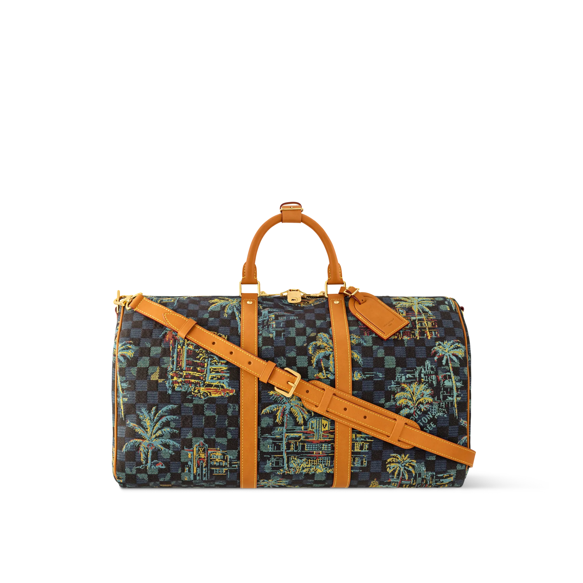 Louis Vuitton Keepall Bandoulière 50 Cotton - Bags and Wallets - Men's Bags N00227 Blue