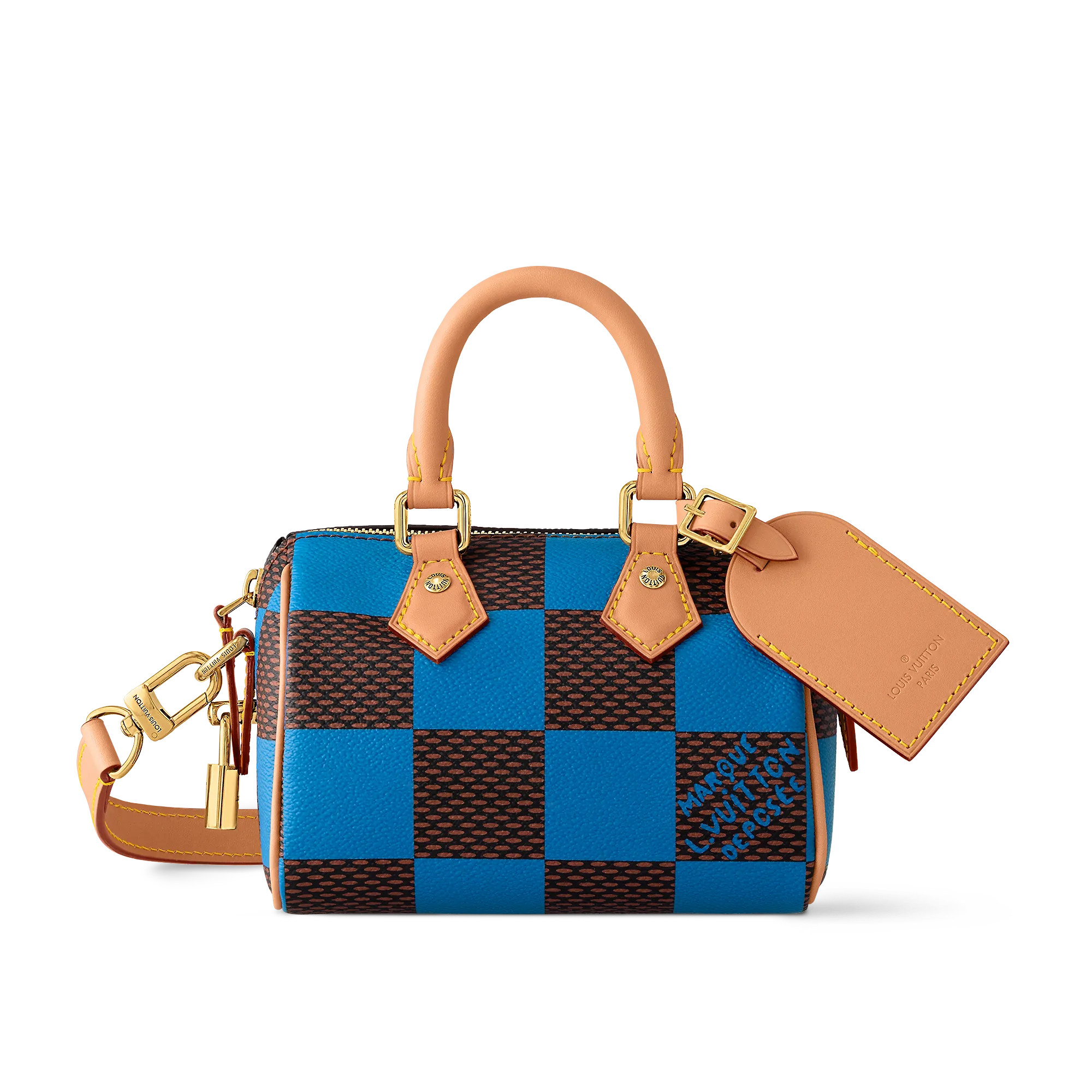 Louis Vuitton Speedy 18 Bandoulière Damier Pop Damier Other - New - For Men N40595 Blue