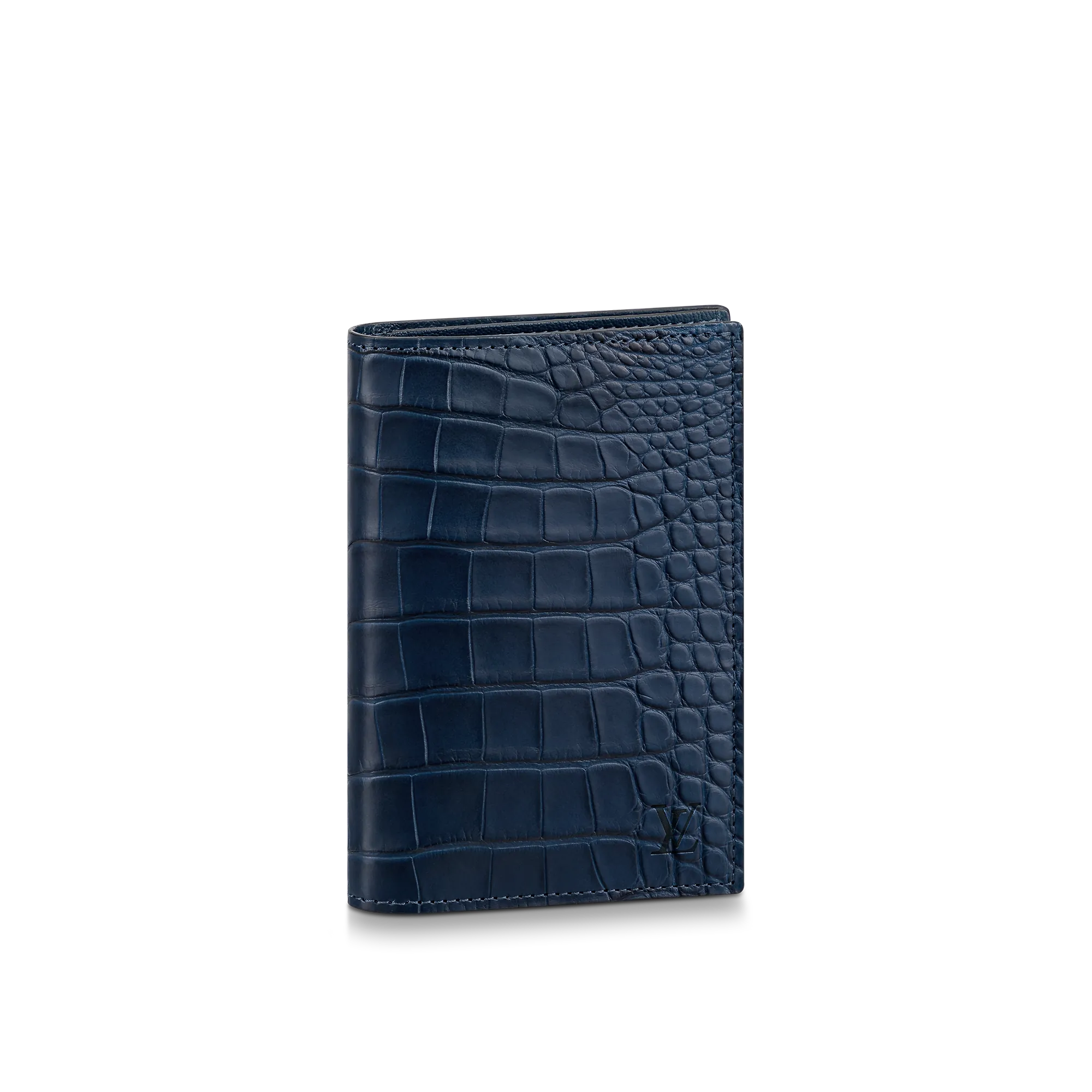 Louis Vuitton Passport cover Crocodile Mat - Men - Travel N94720 Navy