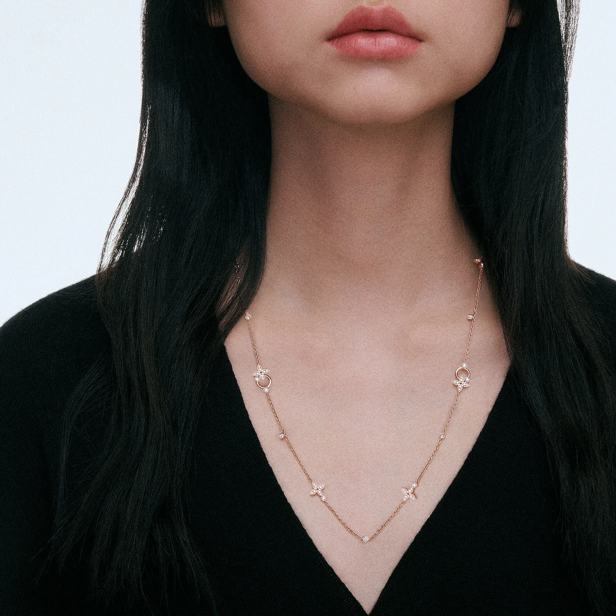 Louis Vuitton Idylle Blossom Multi - Pattern Long Necklace, Pink Gold and Diamonds - Jewelry - Categories Q04018