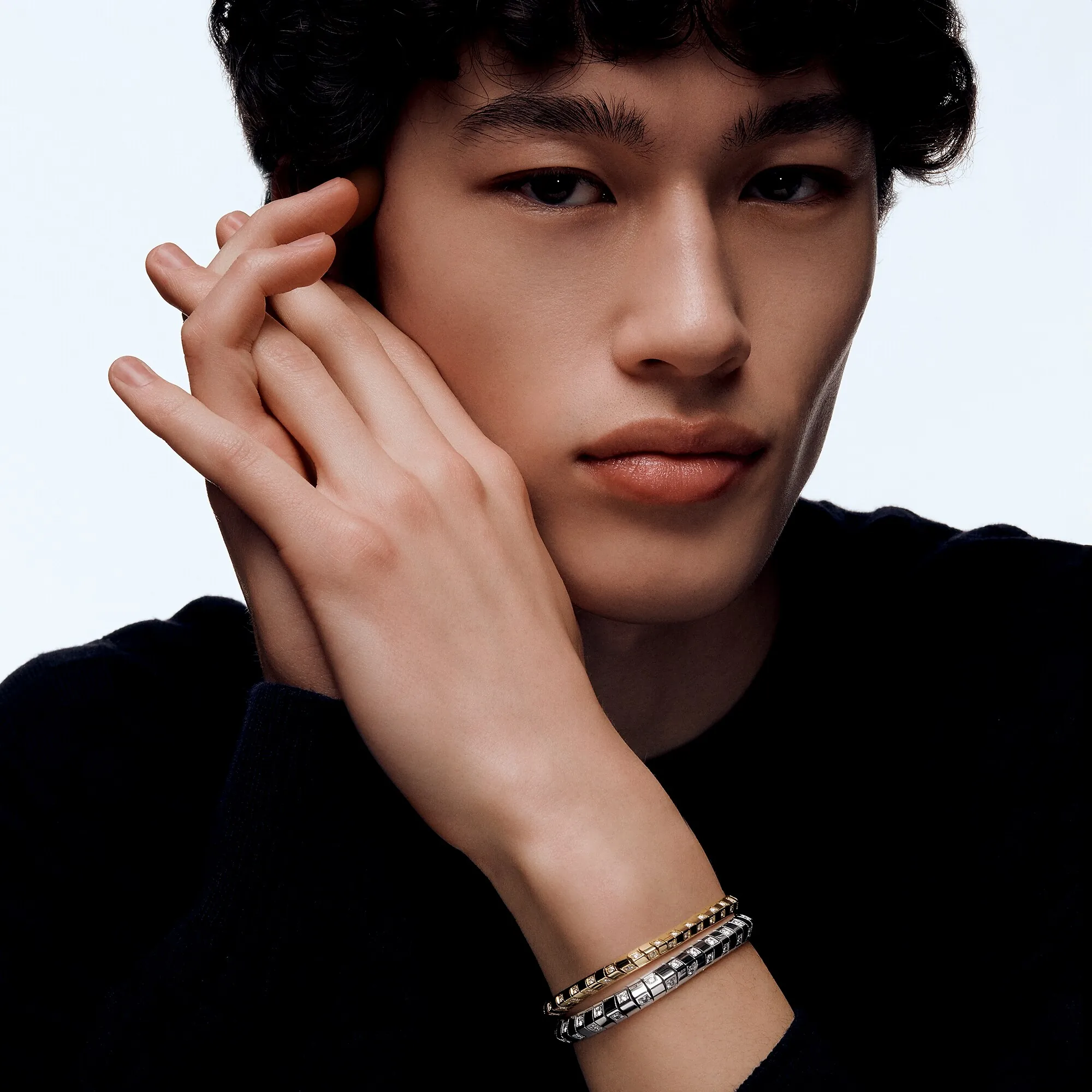 Louis Vuitton Le Damier de Louis Vuitton Large Bracelet, White Gold and Diamonds - Jewelry - Categories Q05912