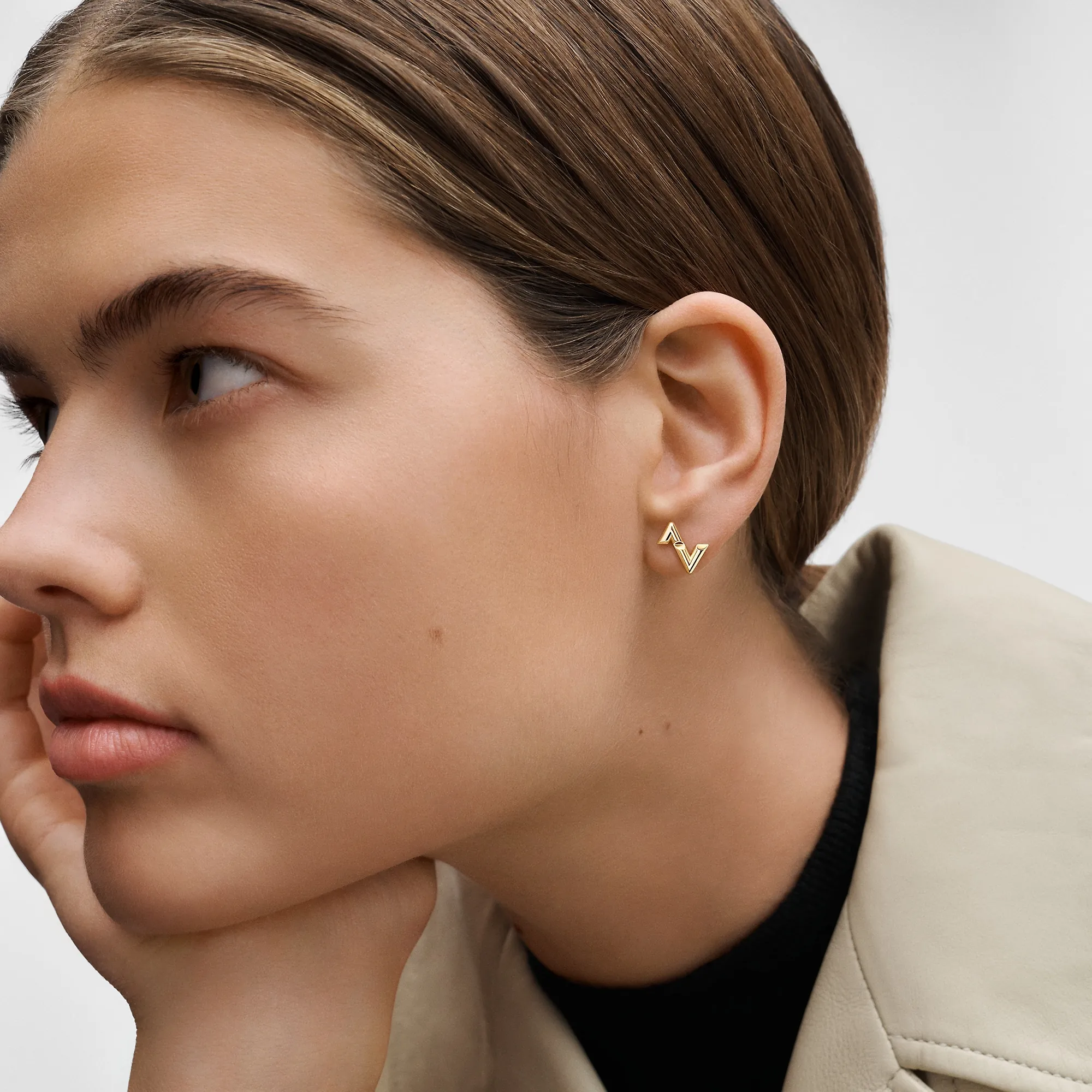 Louis Vuitton LV Volt Upside Down Stud, Yellow Gold - Per Unit - Jewelry - Categories Q06127