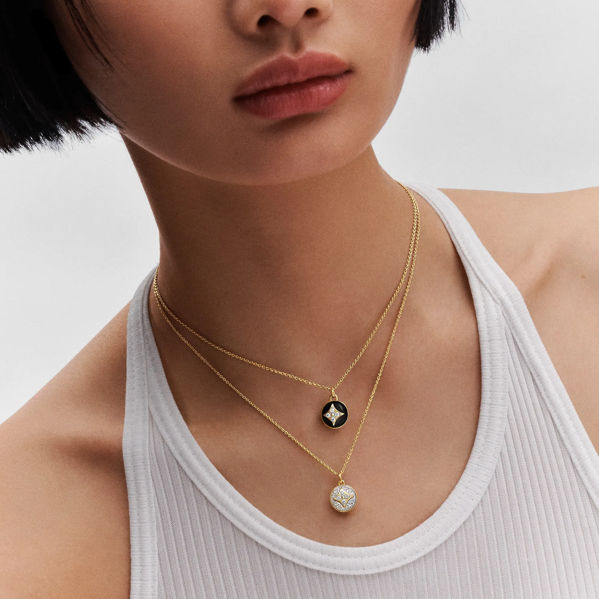 Louis Vuitton Color Blossom Pendant, Yellow Gold, White Gold And Pavé Diamond - Jewelry - Categories Q93795