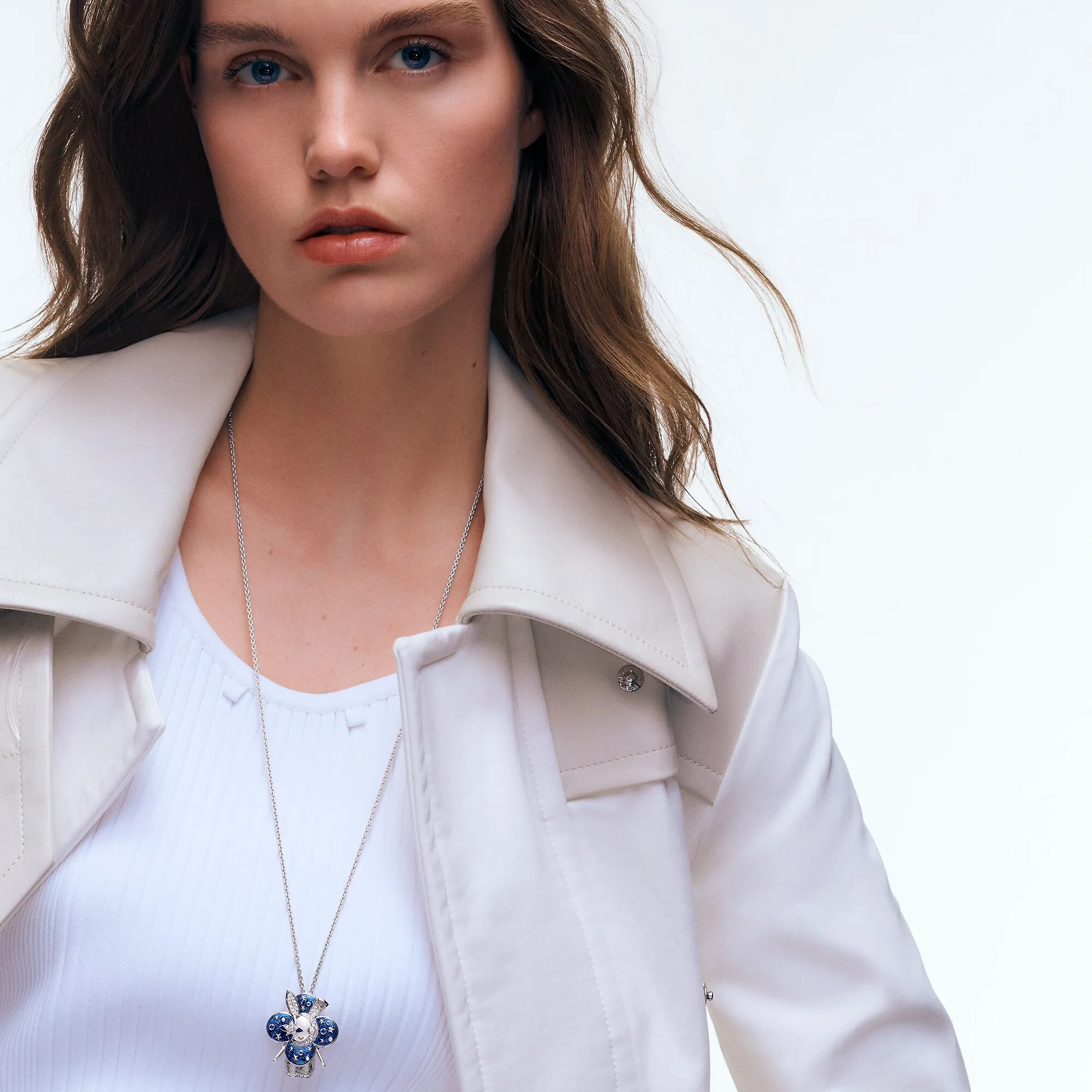 Louis Vuitton Vivienne Rabbit Pendant, White Gold, Lacquer, Diamonds & Colored Gemstones - Les Extraordinaires - Jewelry Q93975