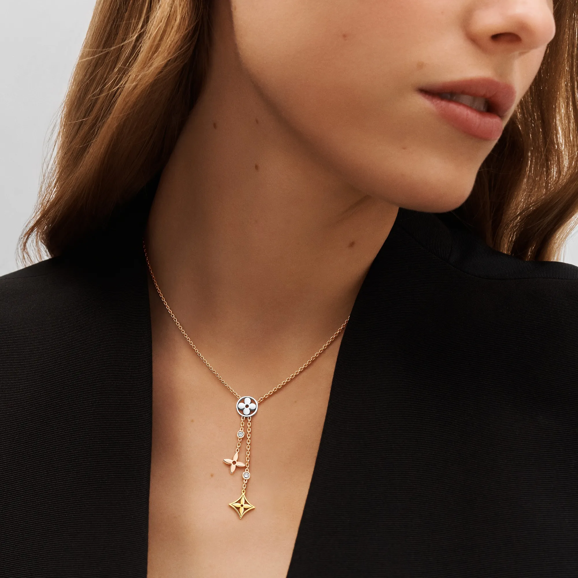 Louis Vuitton IDYLLE BLOSSOM Y PENDANT, 3 GOLDS AND DIAMONDS - Jewelry - Categories Q94329