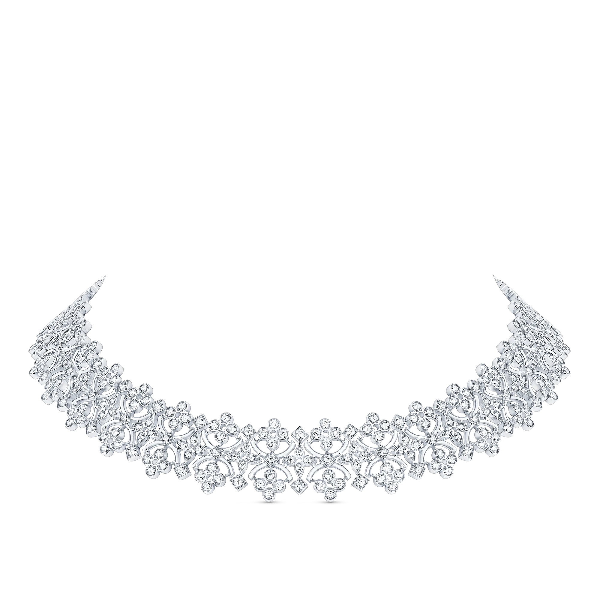 Louis Vuitton Dentelle Masterpiece Necklace, White Gold And Diamonds - Jewelry - Categories Q94380