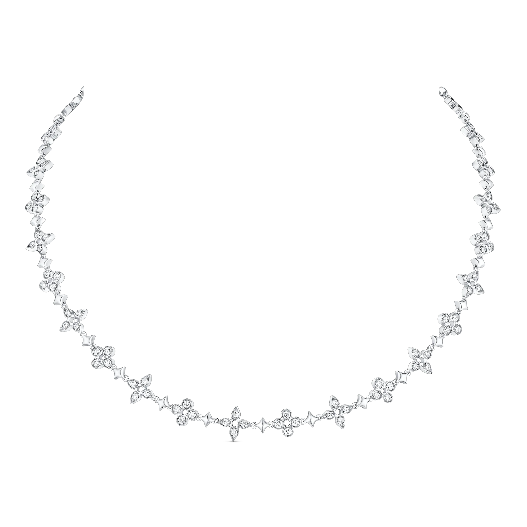 Louis Vuitton Dentelle One Row Necklace, White Gold And Diamonds - Jewelry - Categories Q94381