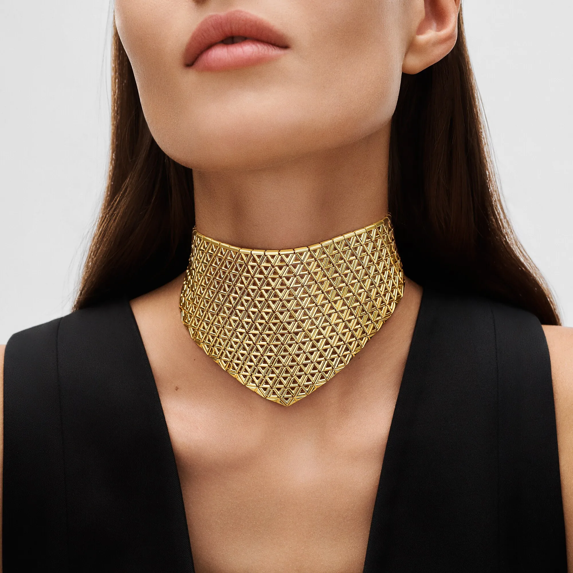 Louis Vuitton LV Volt Mesh Necklace, Yellow Gold - Jewelry - Categories Q94526