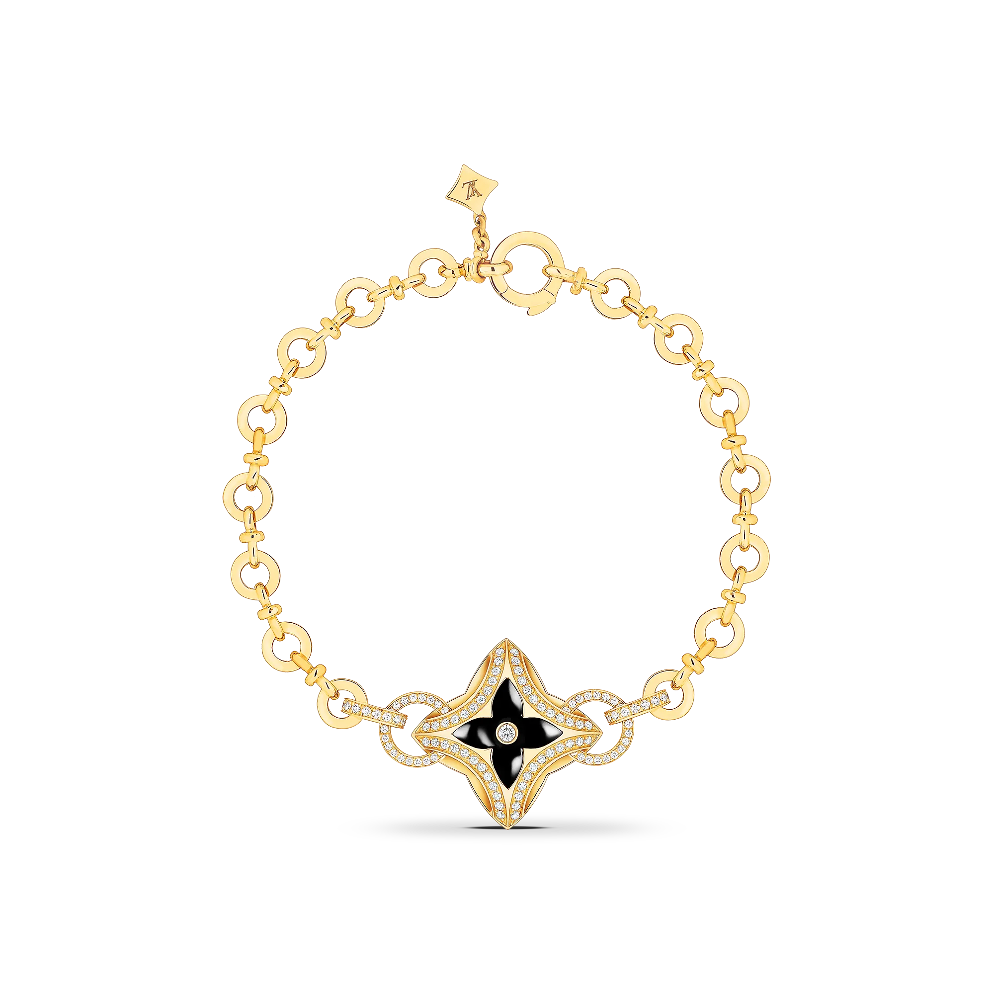 Louis Vuitton Ever Blossom Bracelet, Yellow Gold, Onyx & Diamonds - Jewelry - Categories Q95928