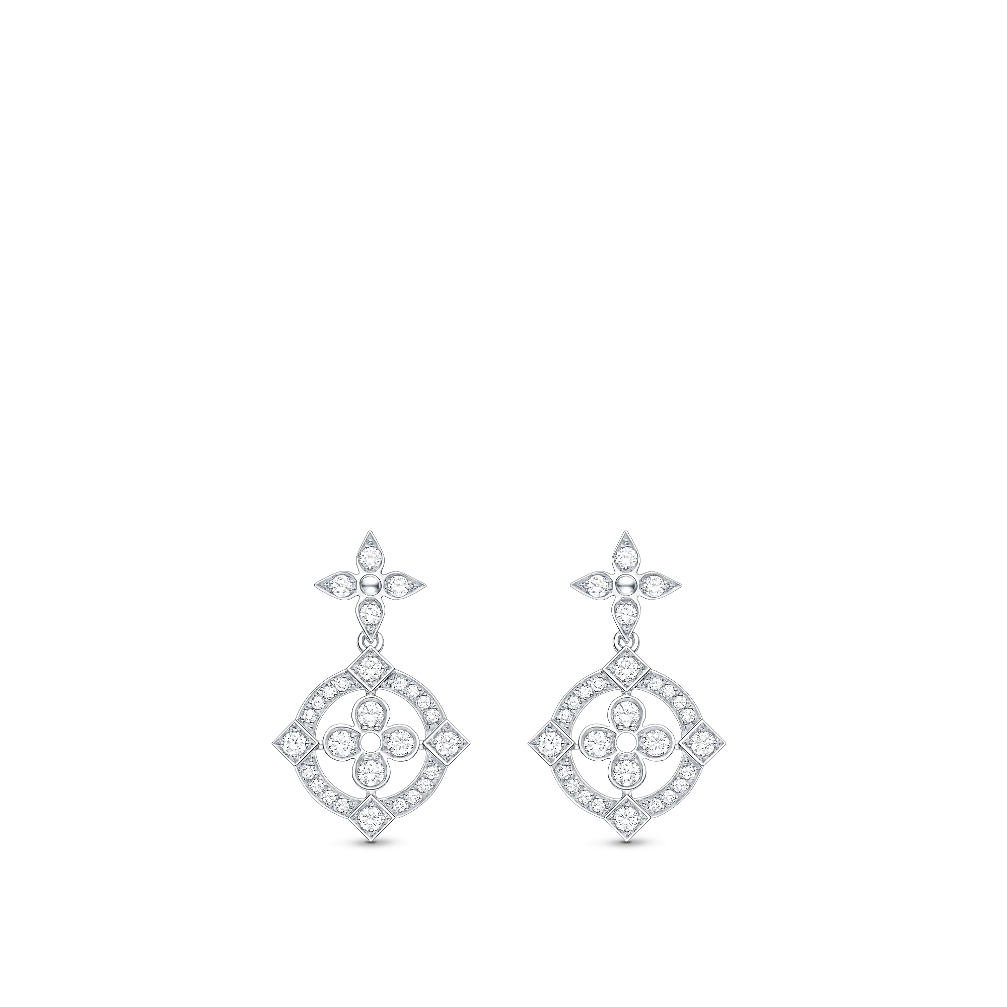 Louis Vuitton Dentelle Earrings, White Gold And Diamonds - Jewelry - Categories Q96760