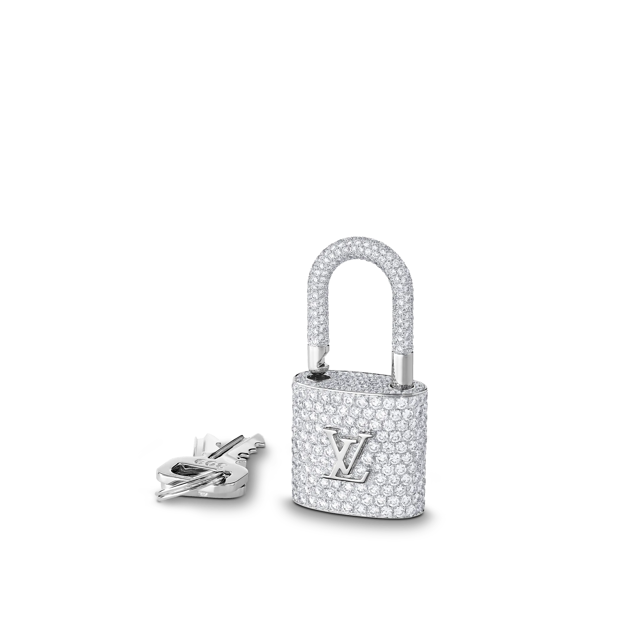 Louis Vuitton LOCKIT BAG PADLOCK, WHITE GOLD AND DIAMONDS - Jewelry - Categories Q97102