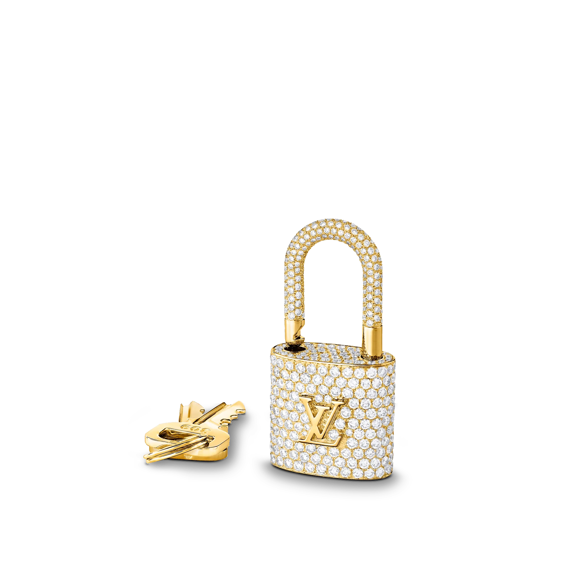 Louis Vuitton LOCKIT BAG PADLOCK, YELLOW GOLD AND DIAMONDS - Jewelry - Categories Q97103