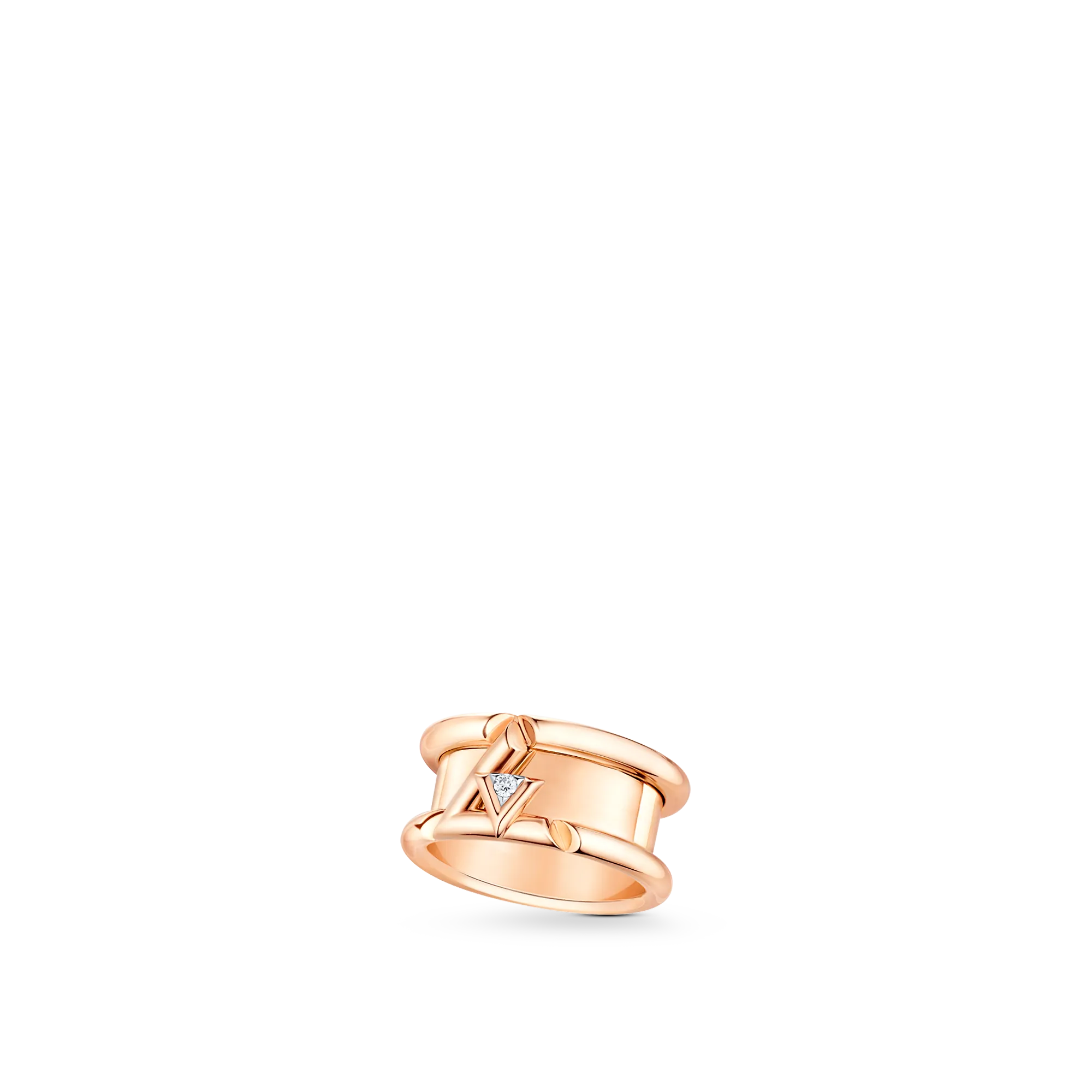 Louis Vuitton LV Volt One Band Ring, Pink Gold And Diamond - Jewelry - Categories Q9O68Y