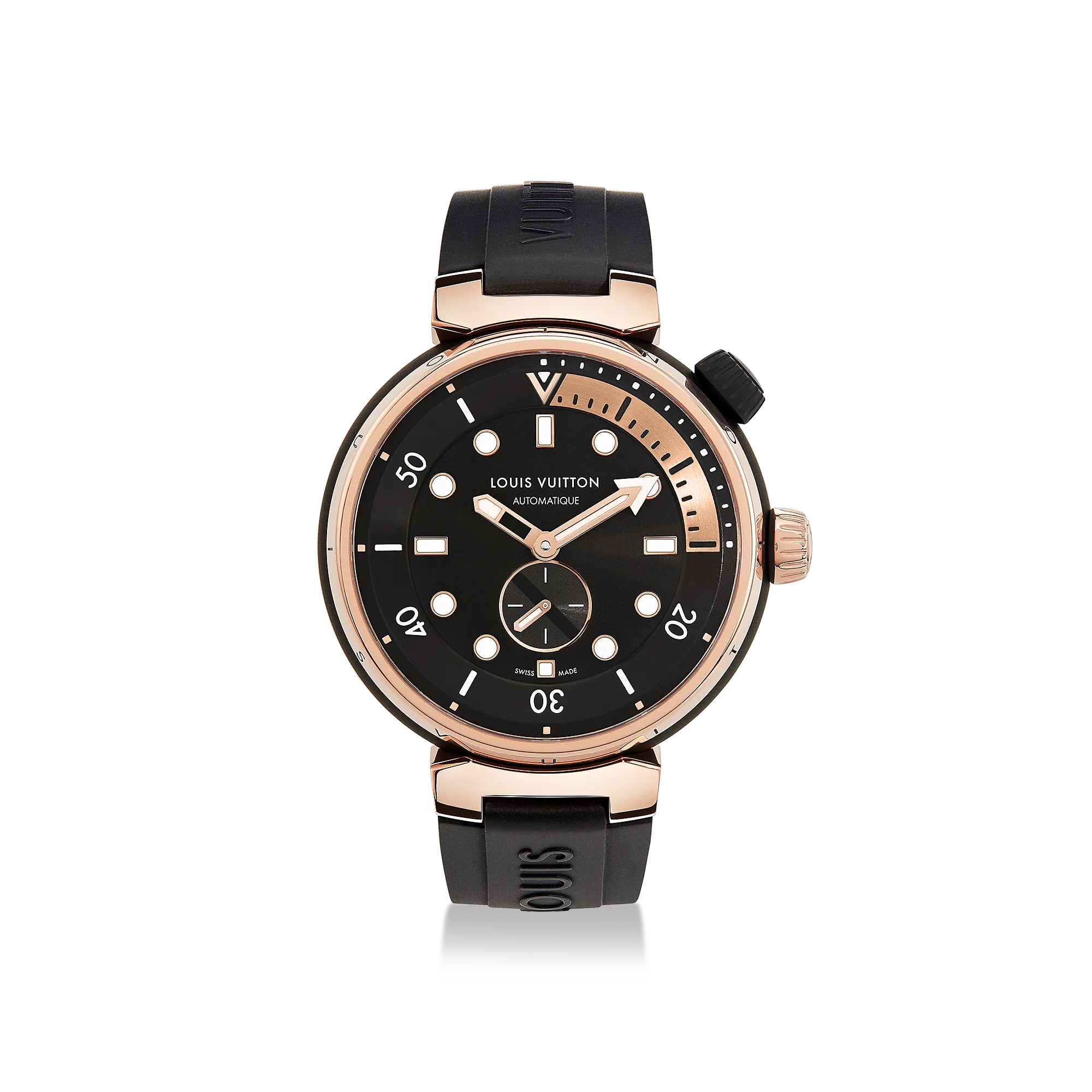 Louis Vuitton Tambour Street Diver, automatic, 44mm, steel & rose gold - Watches - Traditional Watches QA123A