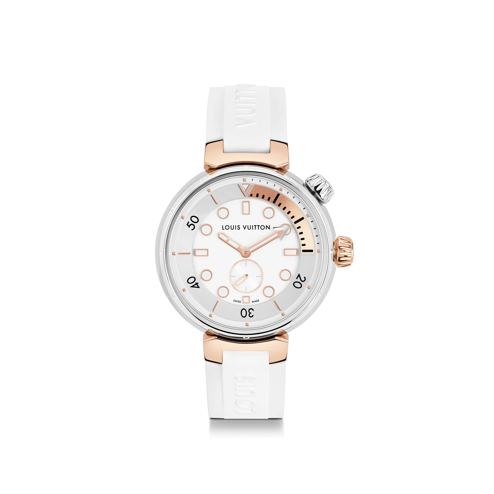 Louis Vuitton Tambour Street Diver, quartz, 39.5mm, steel & rose gold - Watches - Traditional Watches QA166A