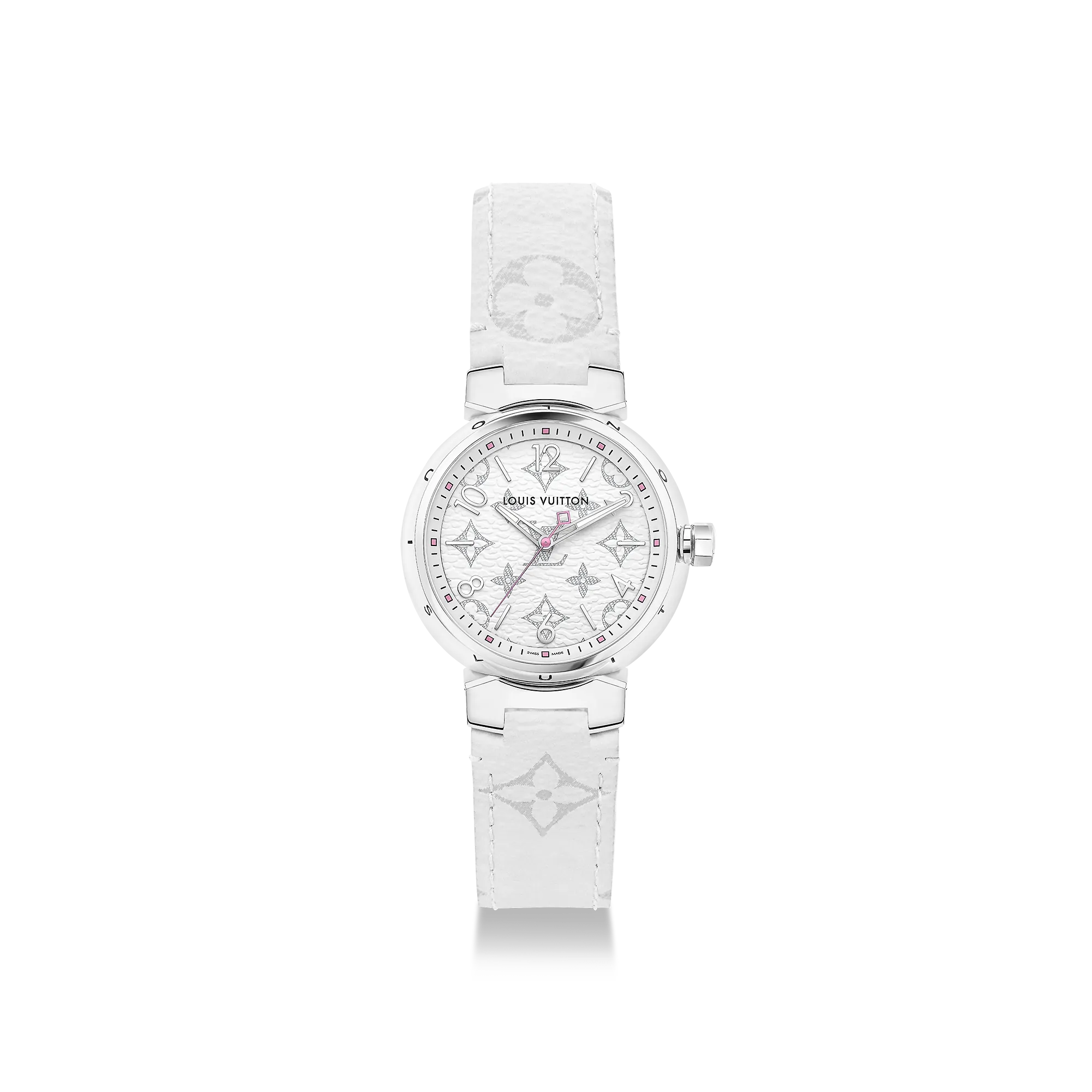 Louis Vuitton Tambour Monogram, Quartz, 28mm, Steel - Watches - Traditional Watches QBB105 Louis Vuitton Tambour Monogram, Quartz, 28mm, Steel - Watches - Traditional Watches QBB105